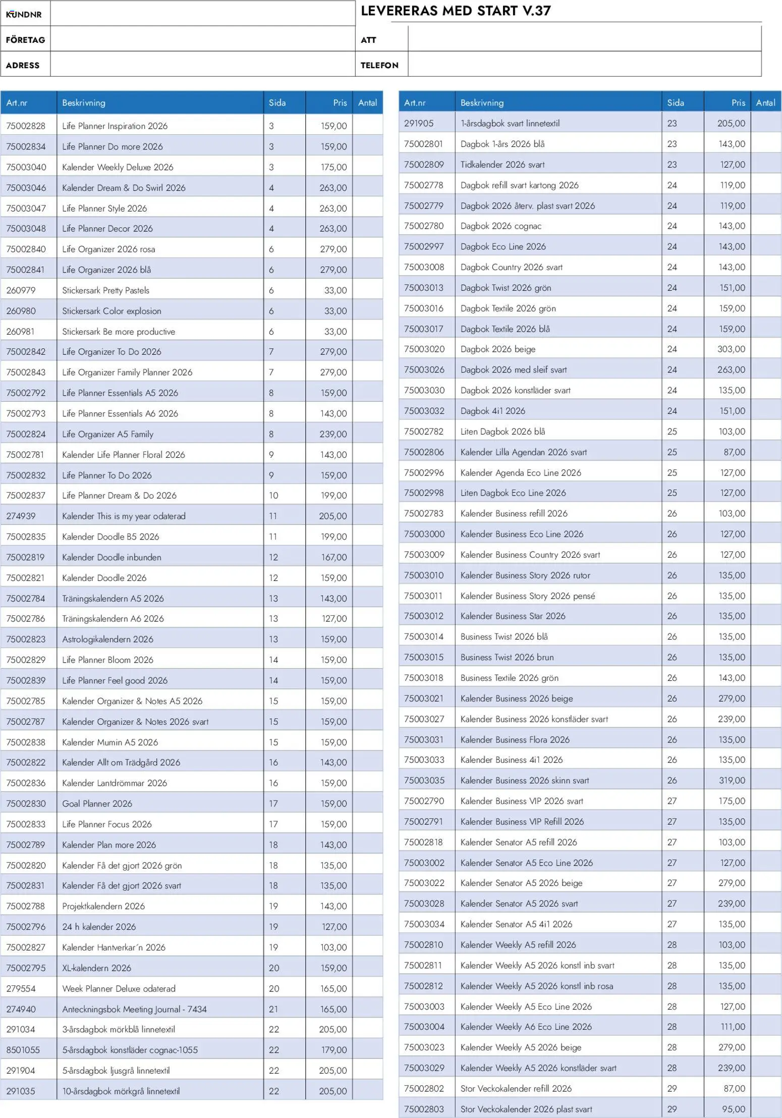 Lyreco reklamblad aktuell från 26.01.2026 | Sida: 33 | Produkter: Kartong, Telefon, Anteckningsbok, Kalender