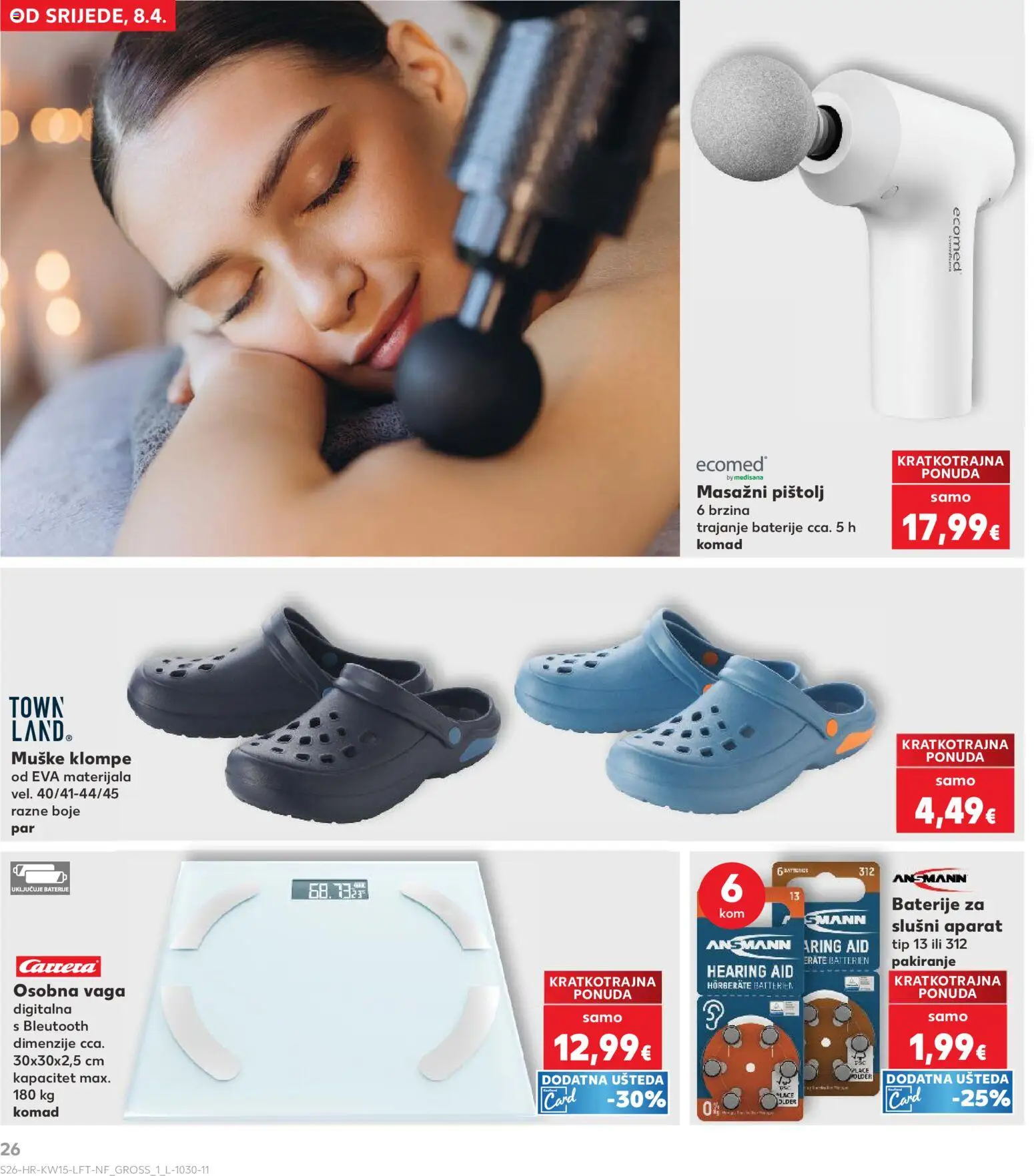 Kaufland katalog | vrijedi od 08.04.2026 | Stranica: 26 | Proizvodi: Osobna vaga, Baterije, Vaga