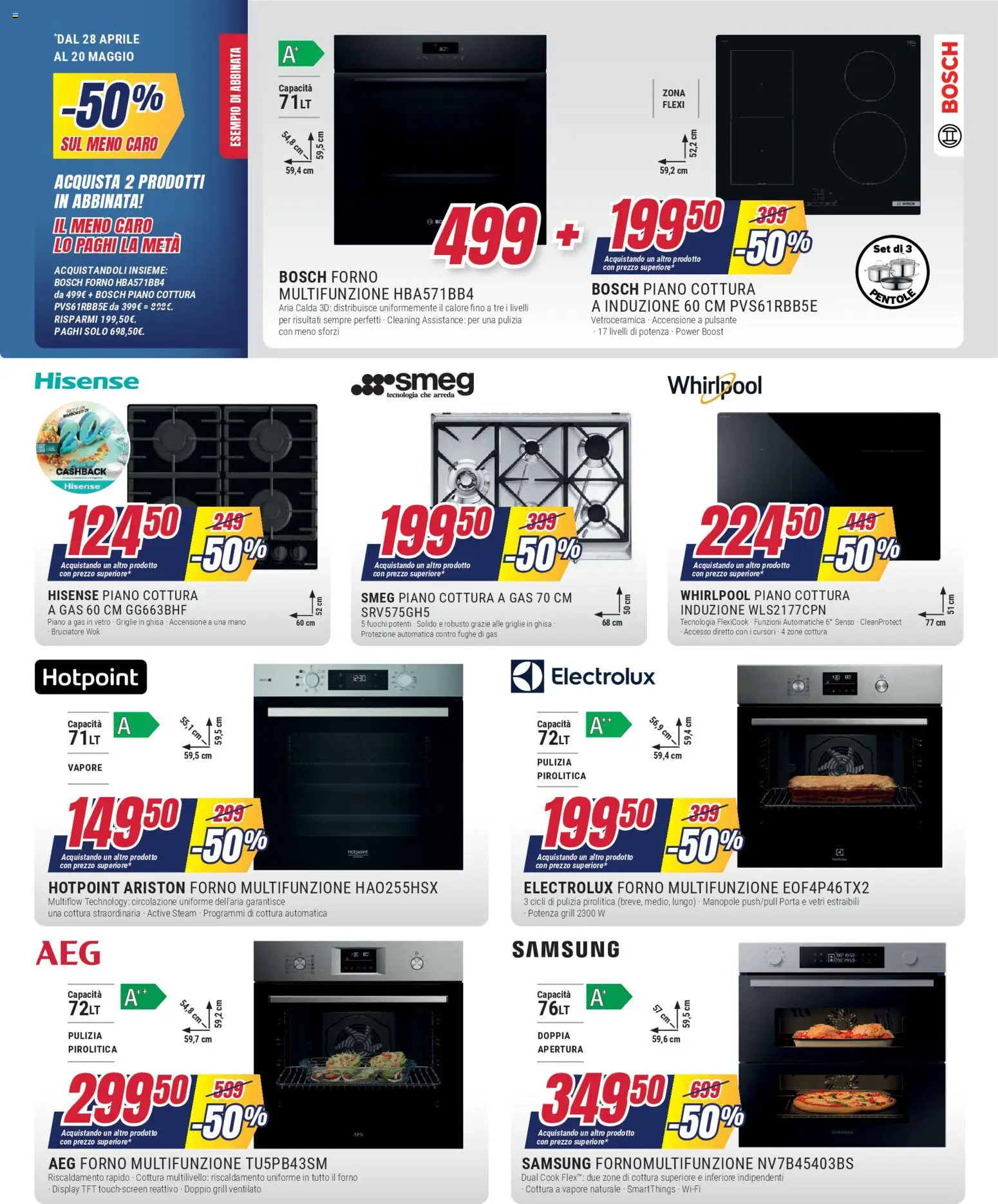 Volantino Trony del 28.04.2026 | Pagina: 7 | Prodotti: Piano cottura, Forno, Il forno, Samsung