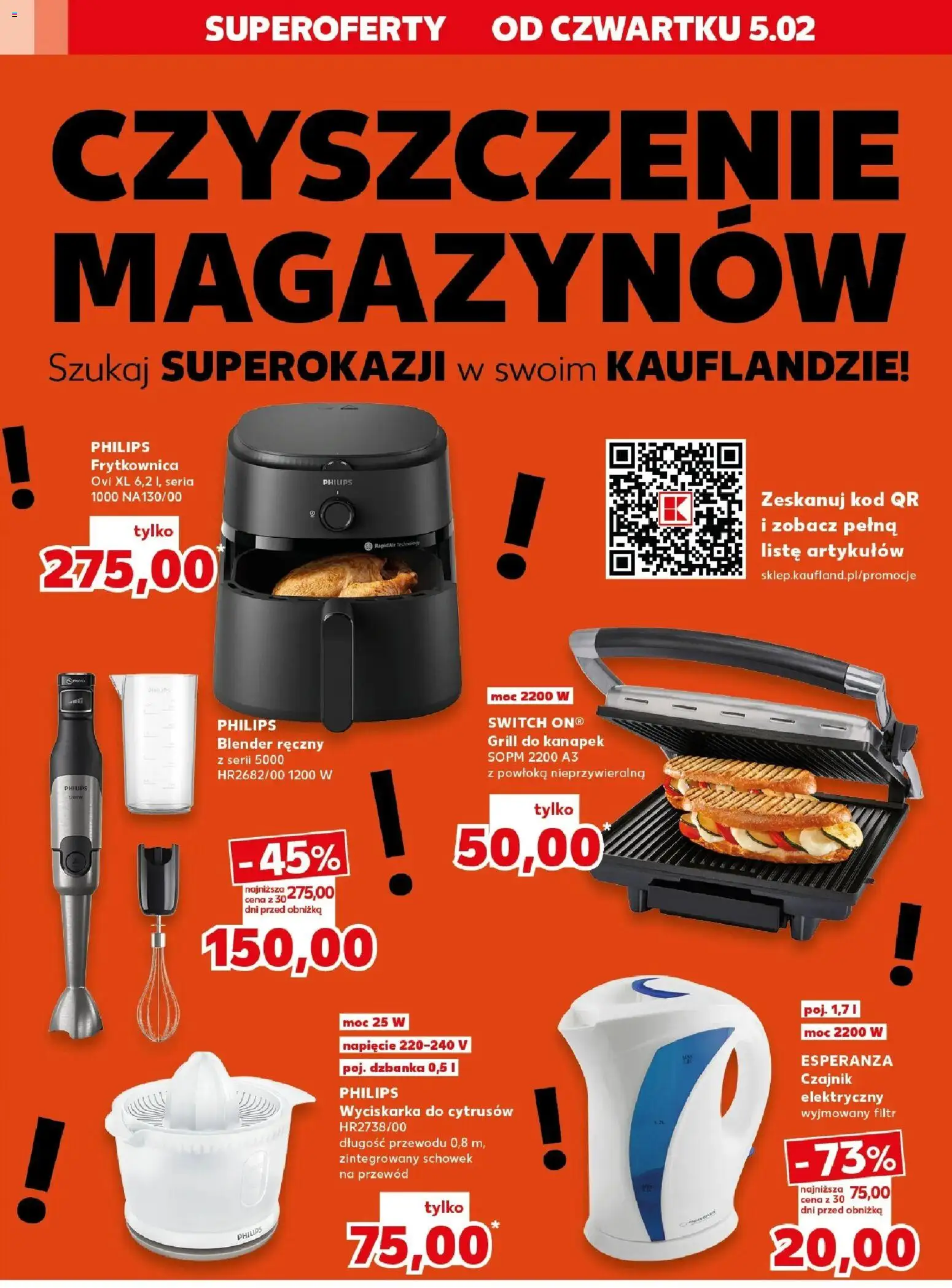 Kaufland gazetka - Mega okazje od 05.02.2026 | Strona: 16 | Produkty: Blender ręczny, Grill, Blender, Wyciskarka
