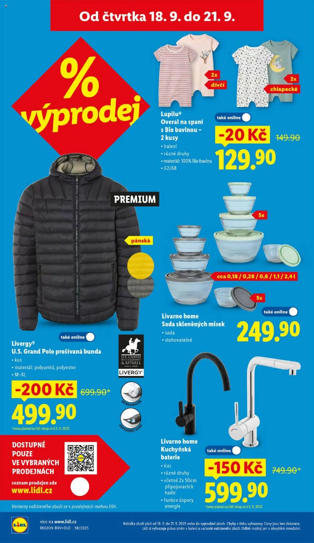 Lidl - Leták - Spotřební zboží od 15.09.2025 | Strana: 34 | Produkty: Bunda, Overal, Kuchyňská baterie, Overal na spaní