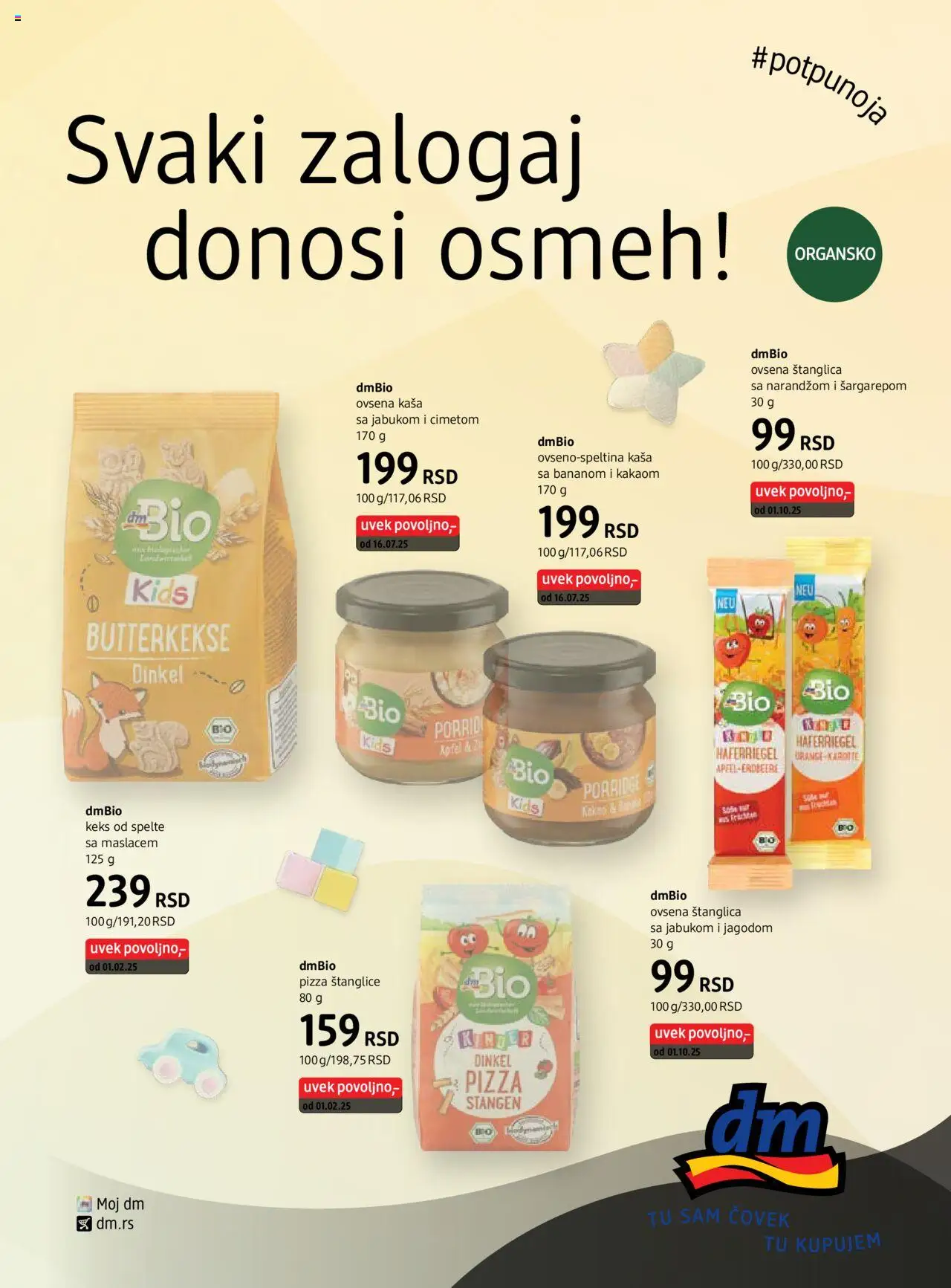 DM Drogerie katalog - važi od 09.10.2025 | Strana: 57 | Proizvode: Banana, Keks, Ovsena kaša