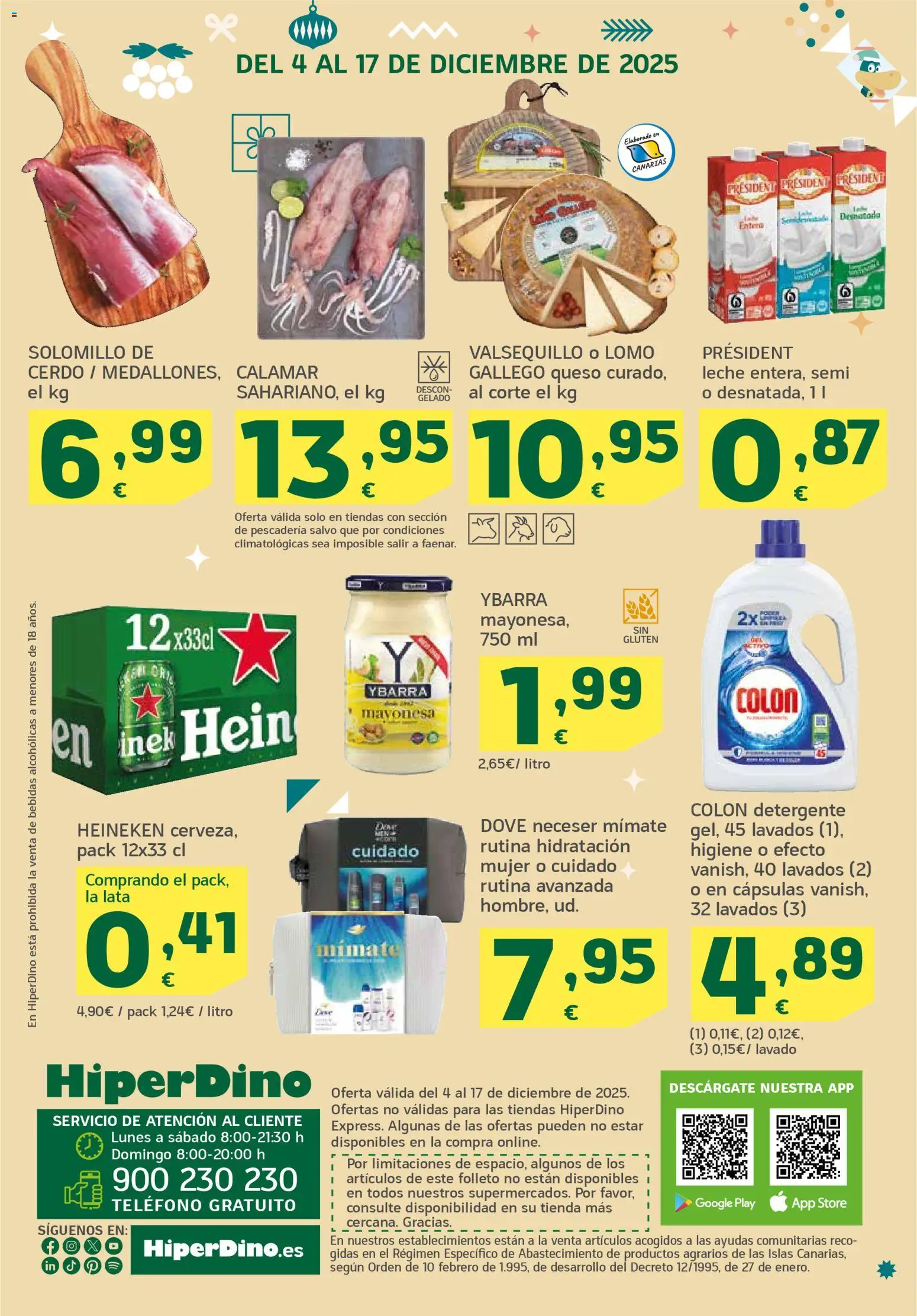 HiperDino folleto │ válido desde el 04.12.2025 | Página: 48 | Productos: Leche, Queso, Οθόνη προβολής, Σπανάκι