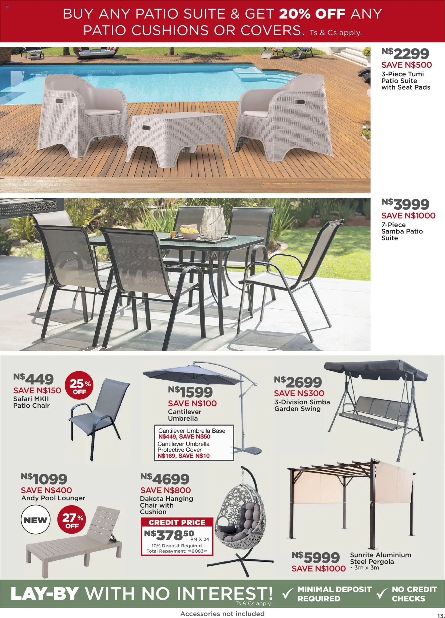 New House and Home catalogue – valid from 08.12.2025 | Page: 13 | Products: Cover, Cushion, Umbrella, Pads