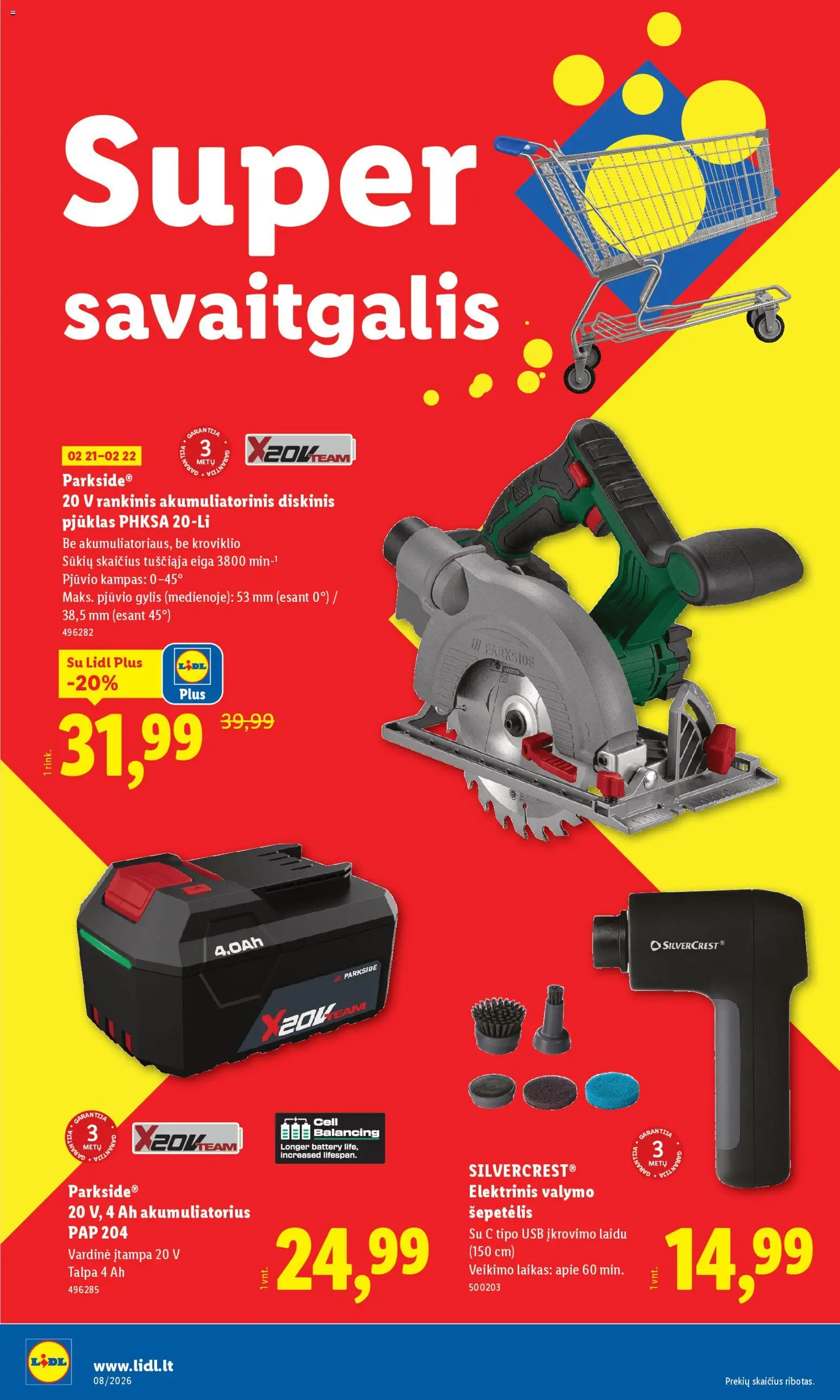 LIDL akcijos nuo 16.02.2026 | Puslapis: 24 | Prekių: Šepetėlis, USB, Akumuliatorius