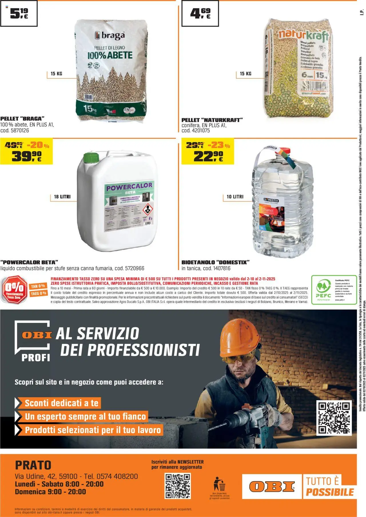 Volantino OBI del 02.10.2025 | Pagina: 16 | Prodotti: Pellet, Tè