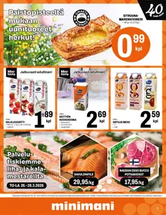 Minimani-mainoslehti voimassa 25.03.2026 alkaen | Sivu: 7 | Tuotteet: Mehu, Kala, Kerma