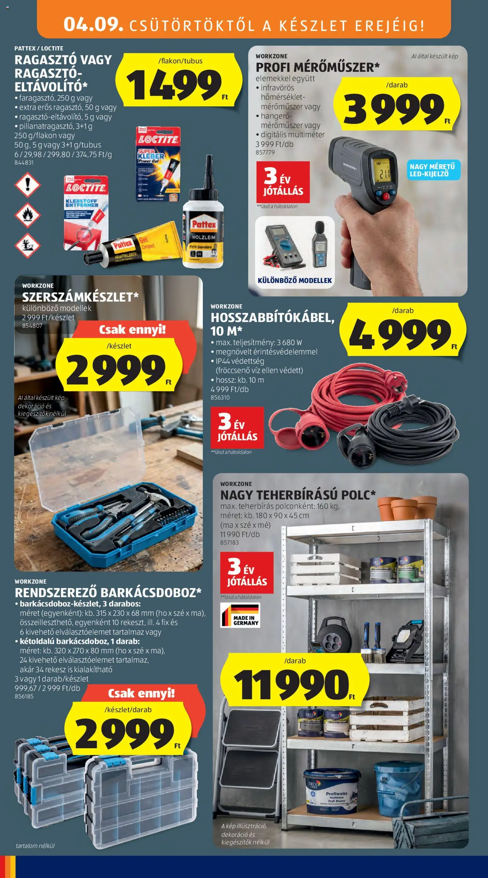 Aldi akciós ujság - amely érvényes a következő dátumtól: 09.04.2026 | Oldal: 24 | Termékek: Ragasztó, Rendszerező, Dekoráció