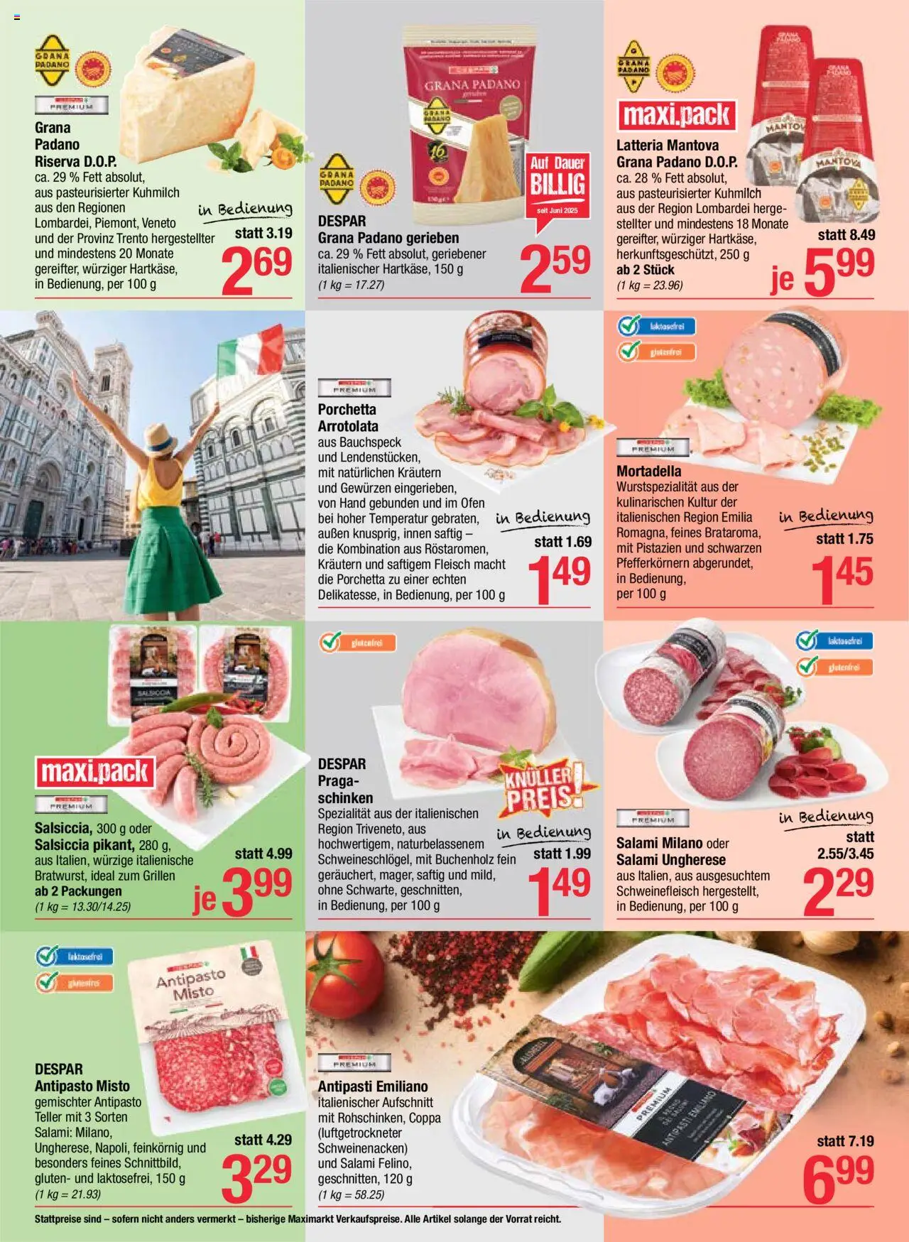 Maximarkt Bella Italia gültig ab 22.09.2025 | Seite: 2 | Produkte: Ofen, Salami, Schinken, Schweinefleisch