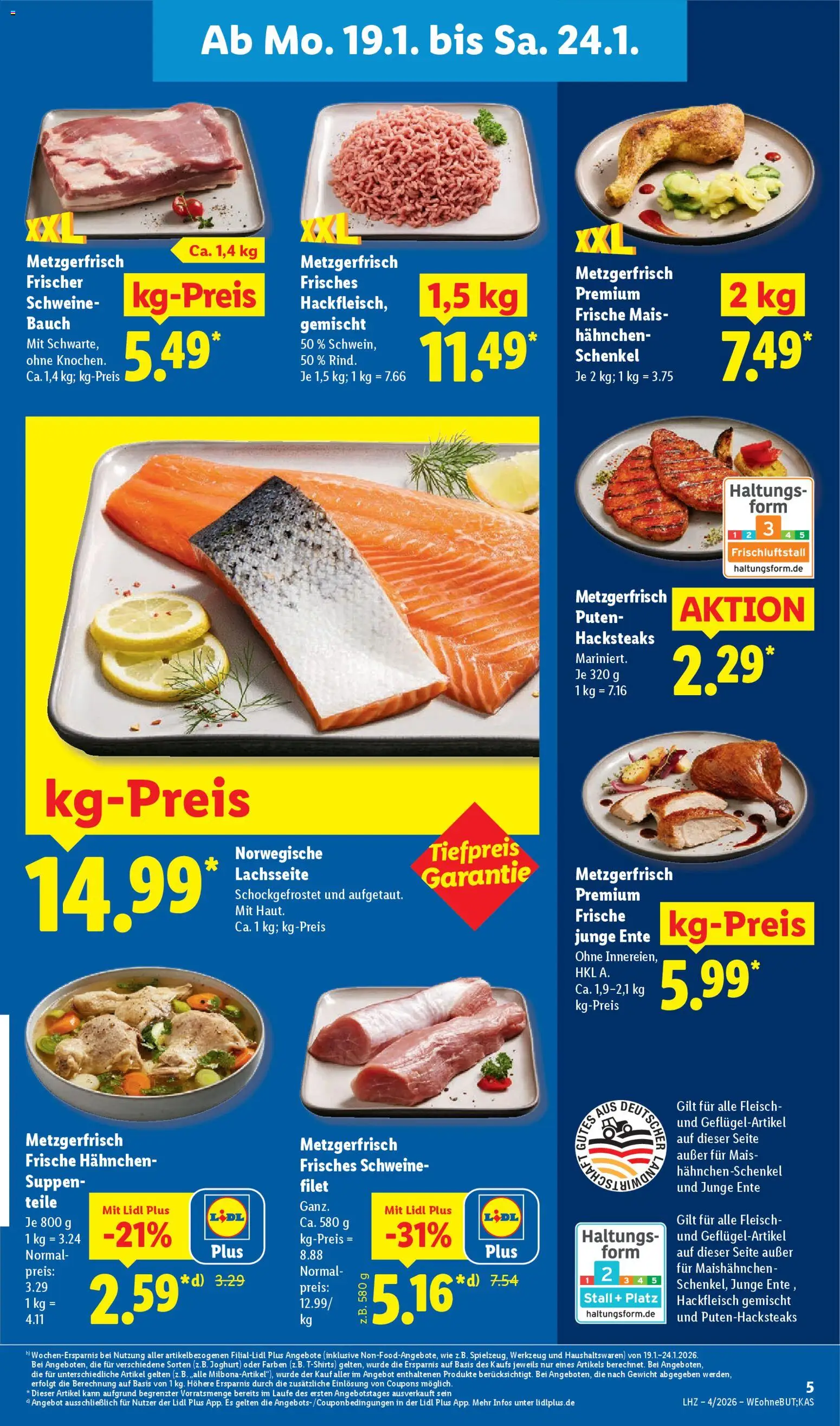 Lidl Prospekt Heppenheim – gültig ab 19.01.2026 | Seite: 11 | Produkte: Gewicht, Hahnchenschenkel, Fleisch, Hackfleisch
