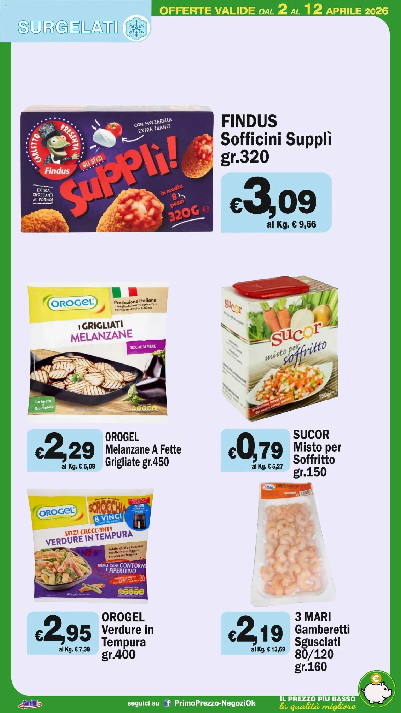Volantino Primo Prezzo del 02.04.2026 | Pagina: 37 | Prodotti: Gamberi, Verdure, The, Gamberetti