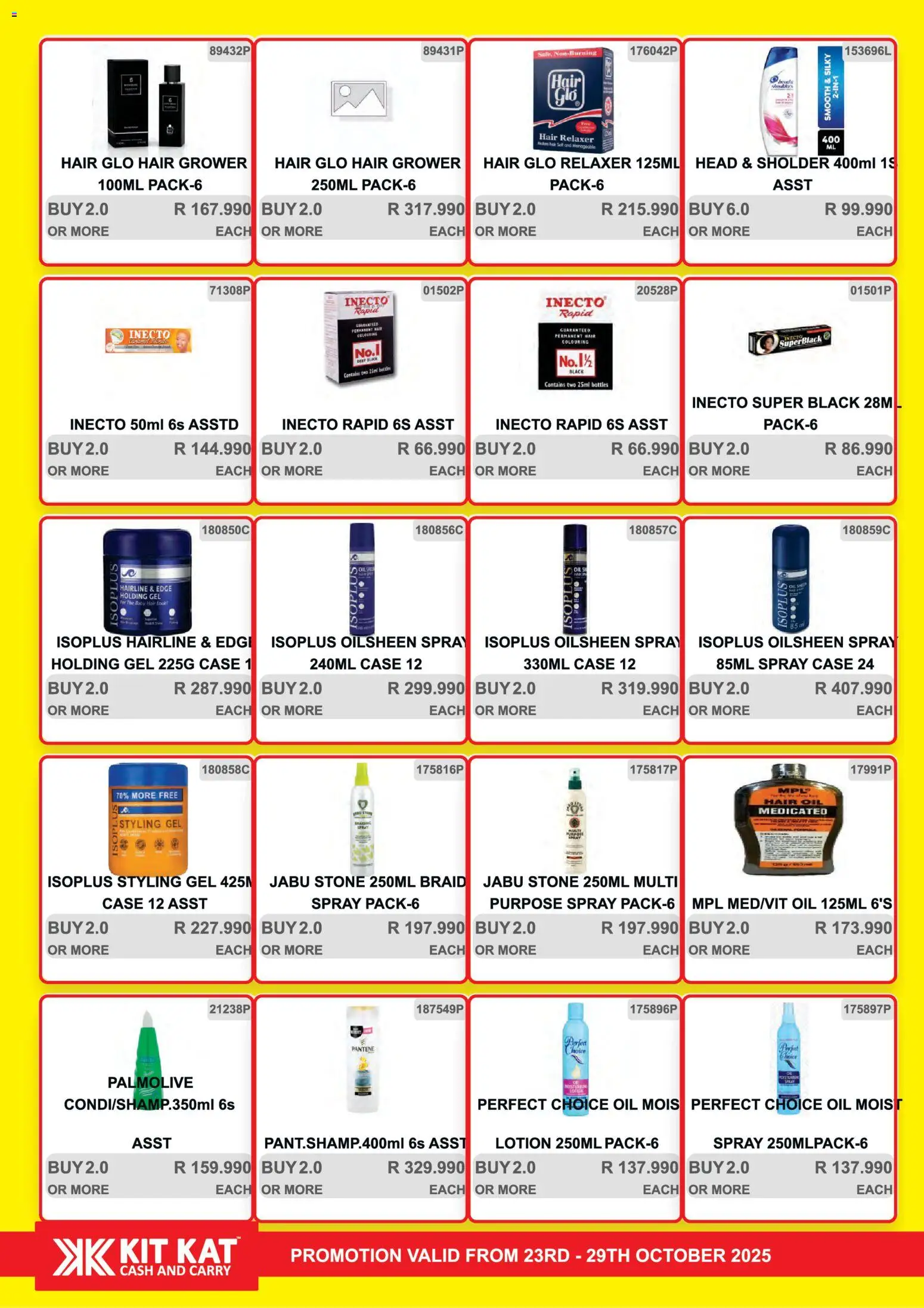 New KIT KAT Cash & Carry catalogue – valid from 23.10.2025 | Page: 18 | Products: Oil, Hair oil, Relaxer, Lotion