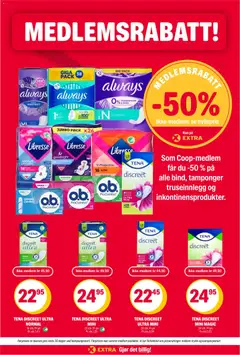 Forhåndsvisning av Coop Extra kundeavis gyldig fra 27.04.2026 | Side: 30 | Produkter: Truseinnlegg, Pantalon en cuir