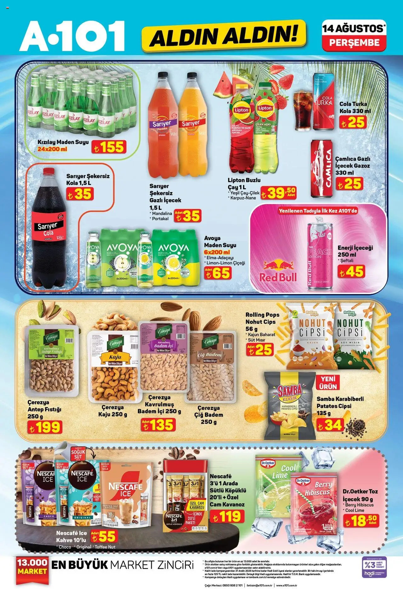 A101 Katalog Aldın Aldın - 14.08.2025 tarihinden itibaren geçerlidir | Sayfa: 2 | Ürünler: Kahve, Çay, Mısır, Maden suyu