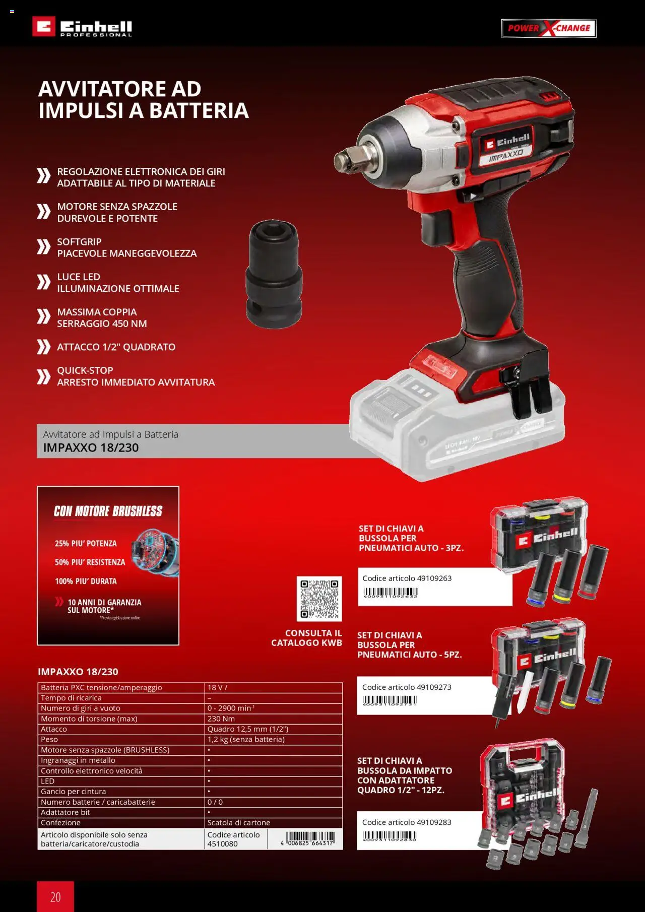 Volantino Einhell del 06.02.2025 | Pagina: 20 | Prodotti: Avvitatore, Cintura, Scatola, Batteria