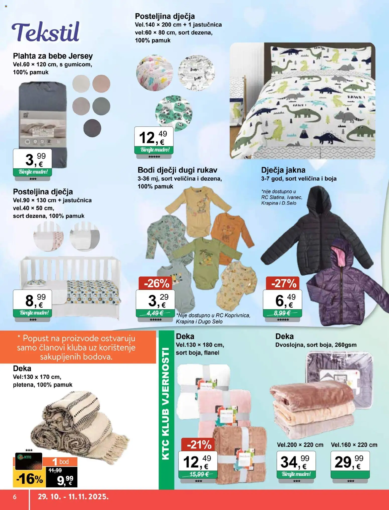KTC katalog | vrijedi od 15.10.2025 | Stranica: 6 | Proizvodi: Jakna, Jastučnica, Plahta, Posteljina
