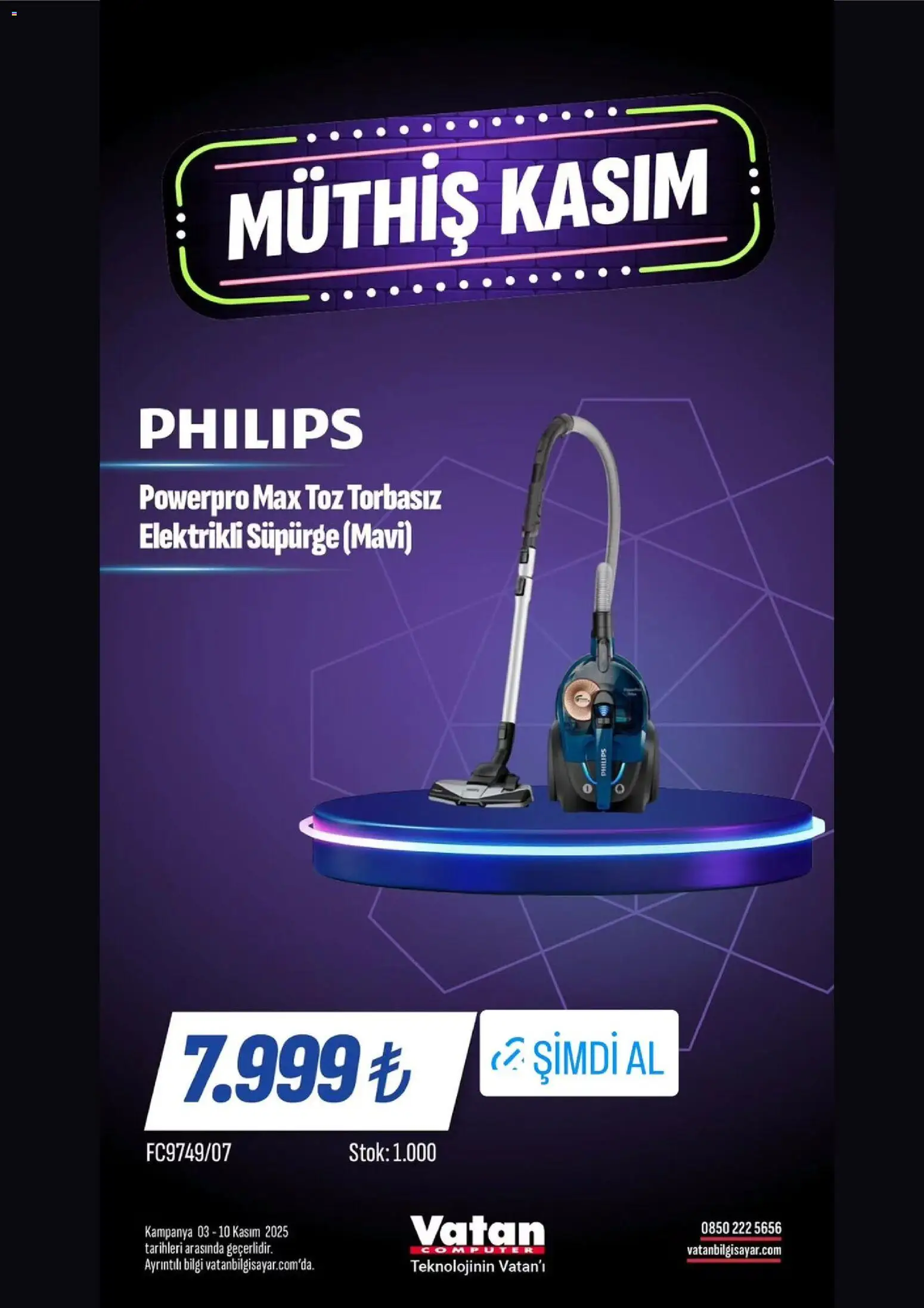 Vatan Bilgisayar Black Friday - 03.11.2025 tarihinden itibaren geçerlidir | Sayfa: 7 | Ürünler: Elektrikli süpürge