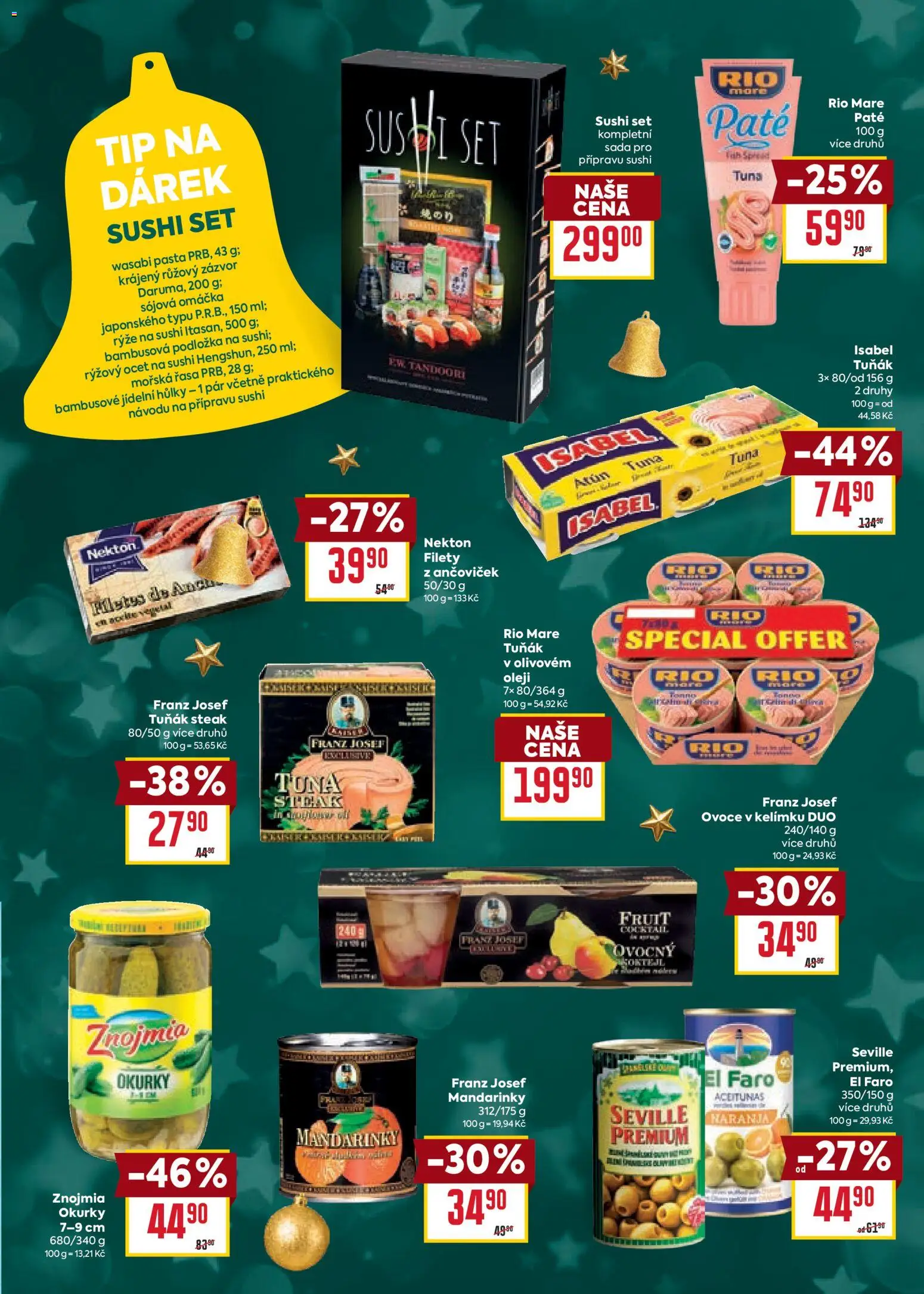 Billa leták - Vánoční nabídka od 12.11.2025 | Strana: 17 | Produkty: Tuňák, Okurky, Steak, Zázvor