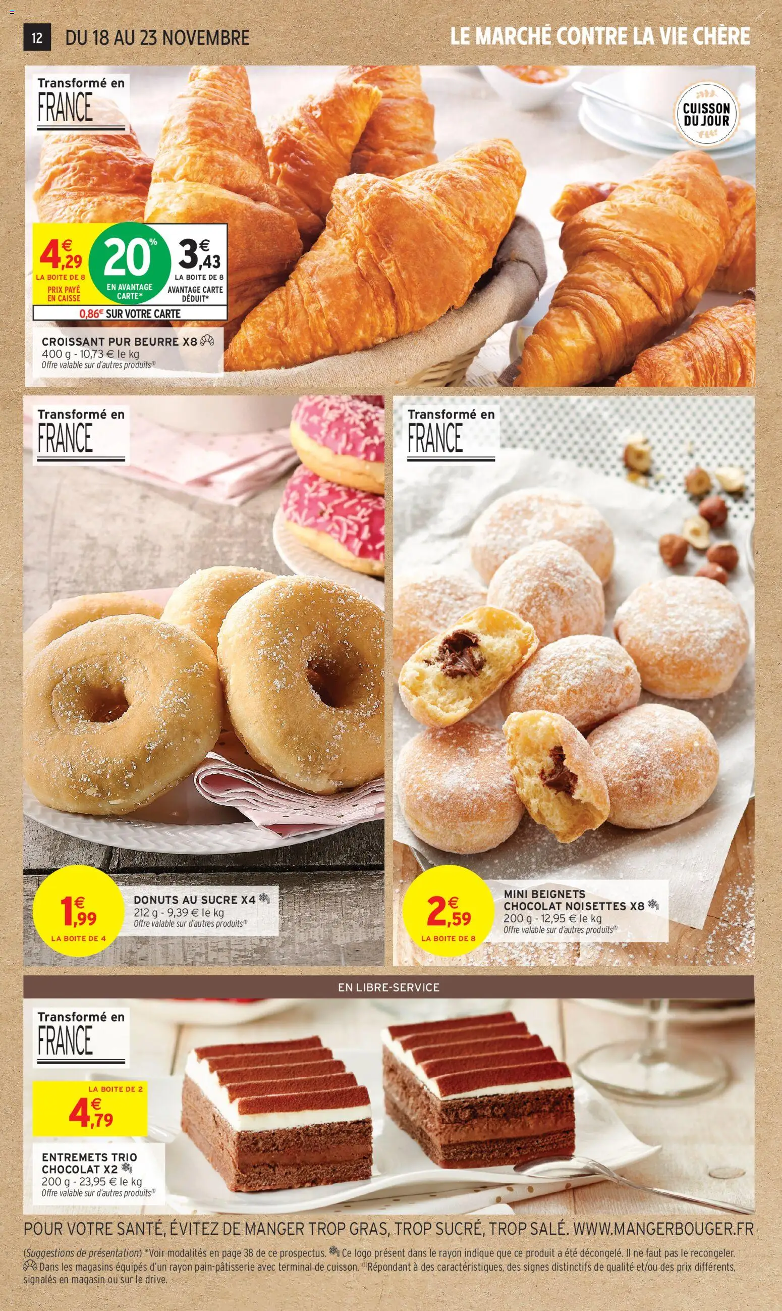 {H1} | Page: 12 | Produits: Donut, Sucre, Noisettes, Beurre