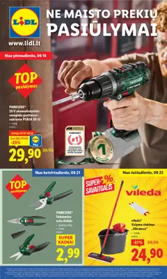 LIDL leidinių peržiūra, galiojančių nuo 18.08.2025
