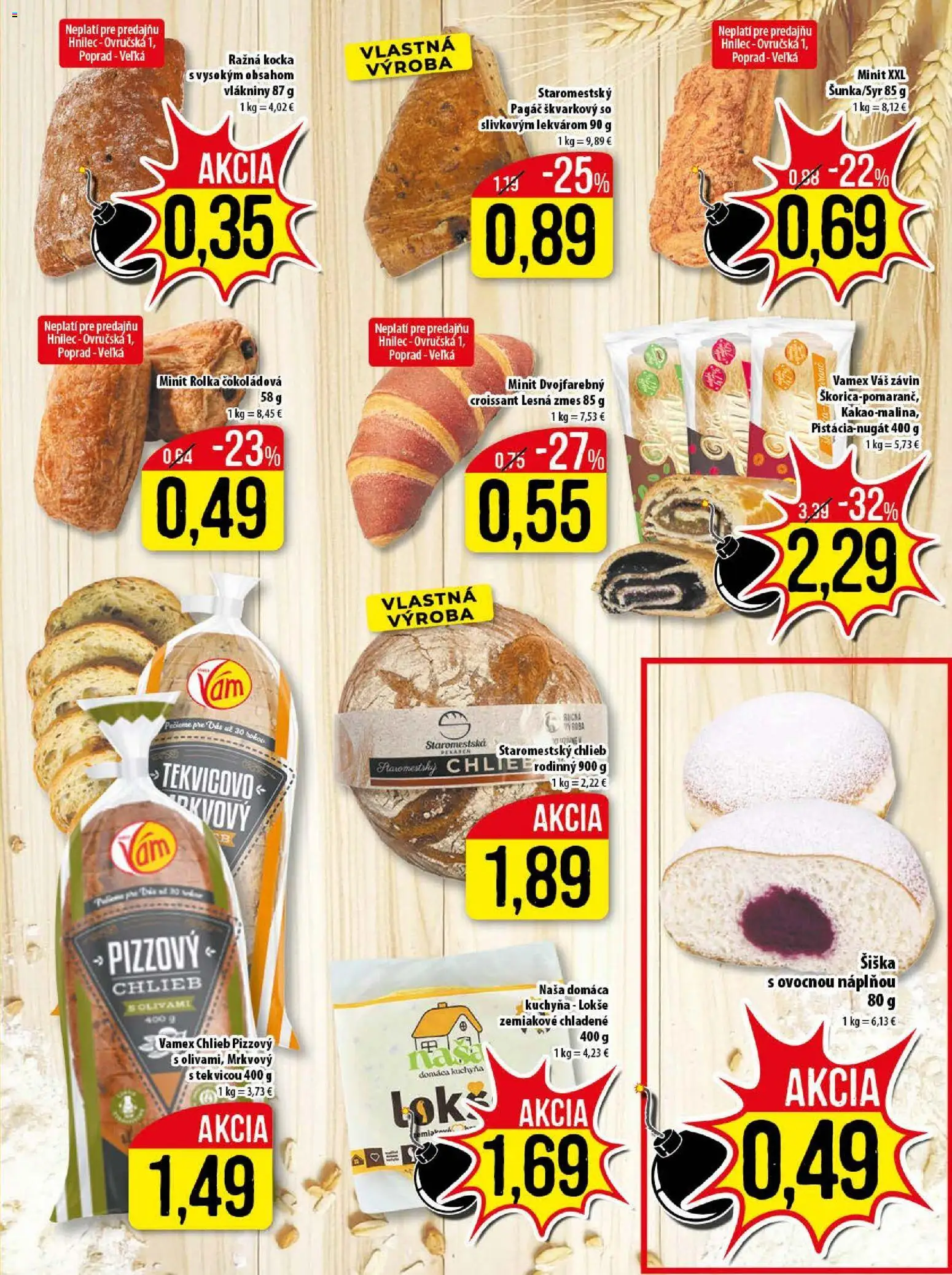 Nové Klas akcie – leták je platný od 17.11.2025 | Strana: 7 | Produkty: Kuchyňa, Chlieb, Croissant, Závin