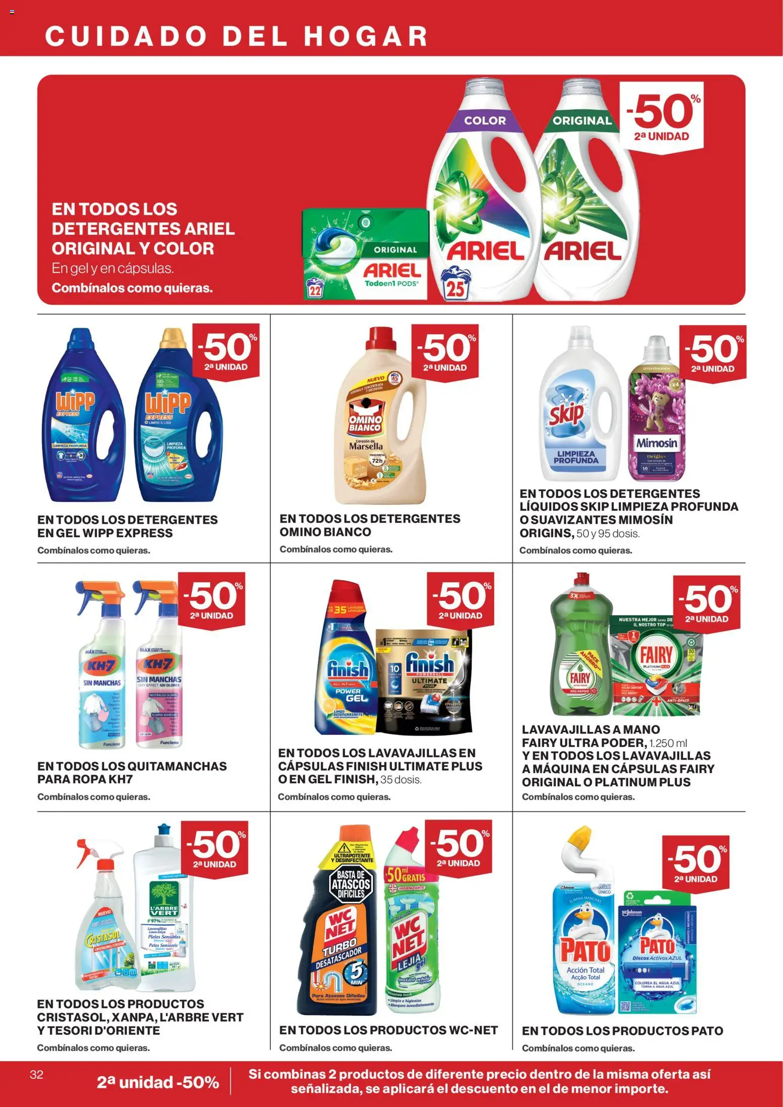 Hipercor catálogo │ válido desde el 09.04.2026 | Página: 32 | Productos: Fragancia, Quitamanchas, Ropa, Lavavajillas