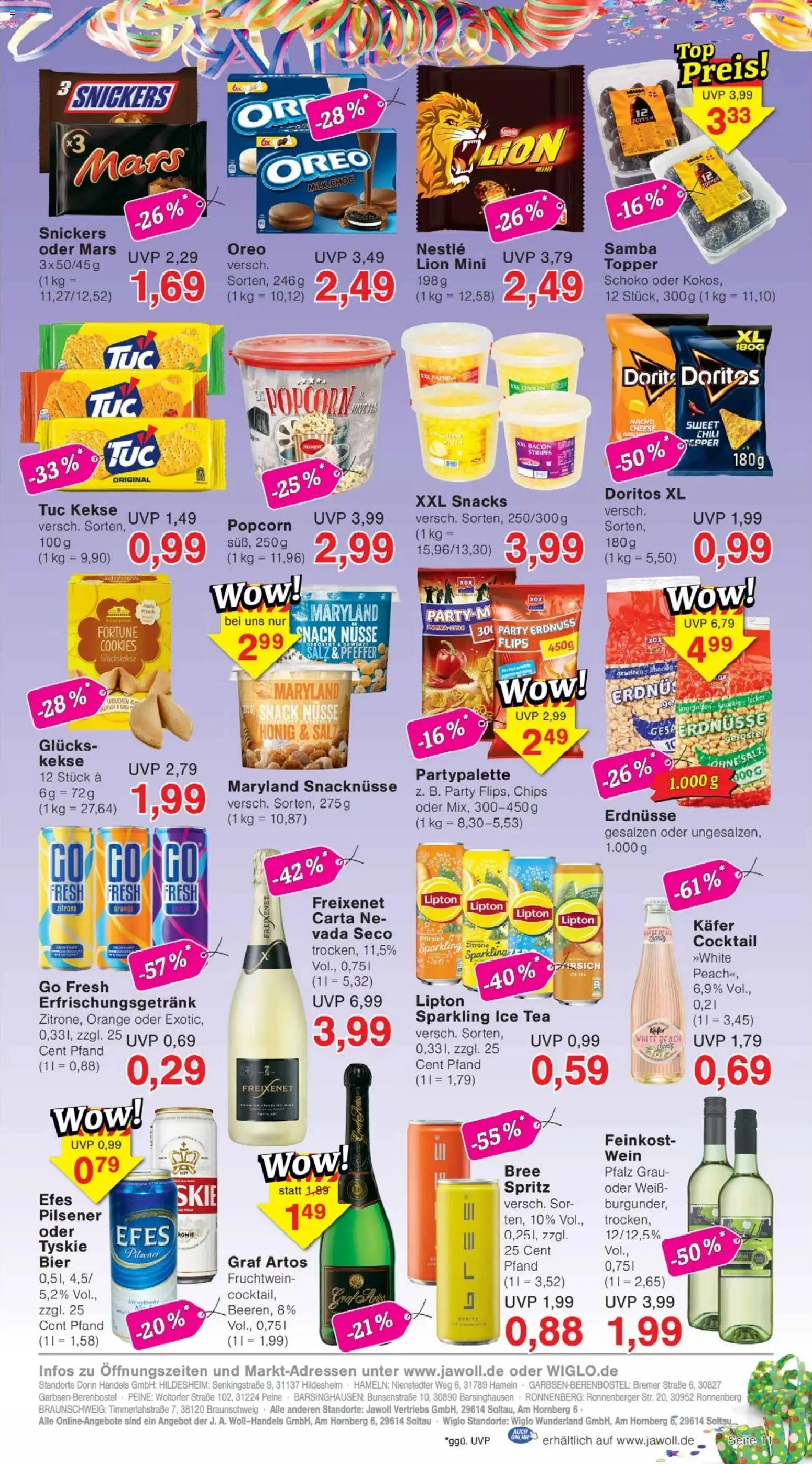 Jawoll Prospekt – gültig ab 22.12.2025 | Seite: 11 | Produkte: Freixenet, Bier, Mars, Pfeffer