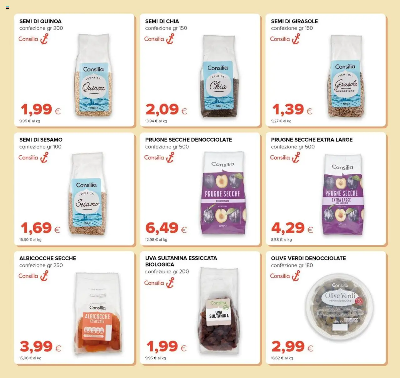 Volantino Tigre del 11.06.2025 | Pagina: 3 | Prodotti: Olive, Uva, Albicocche, Quinoa