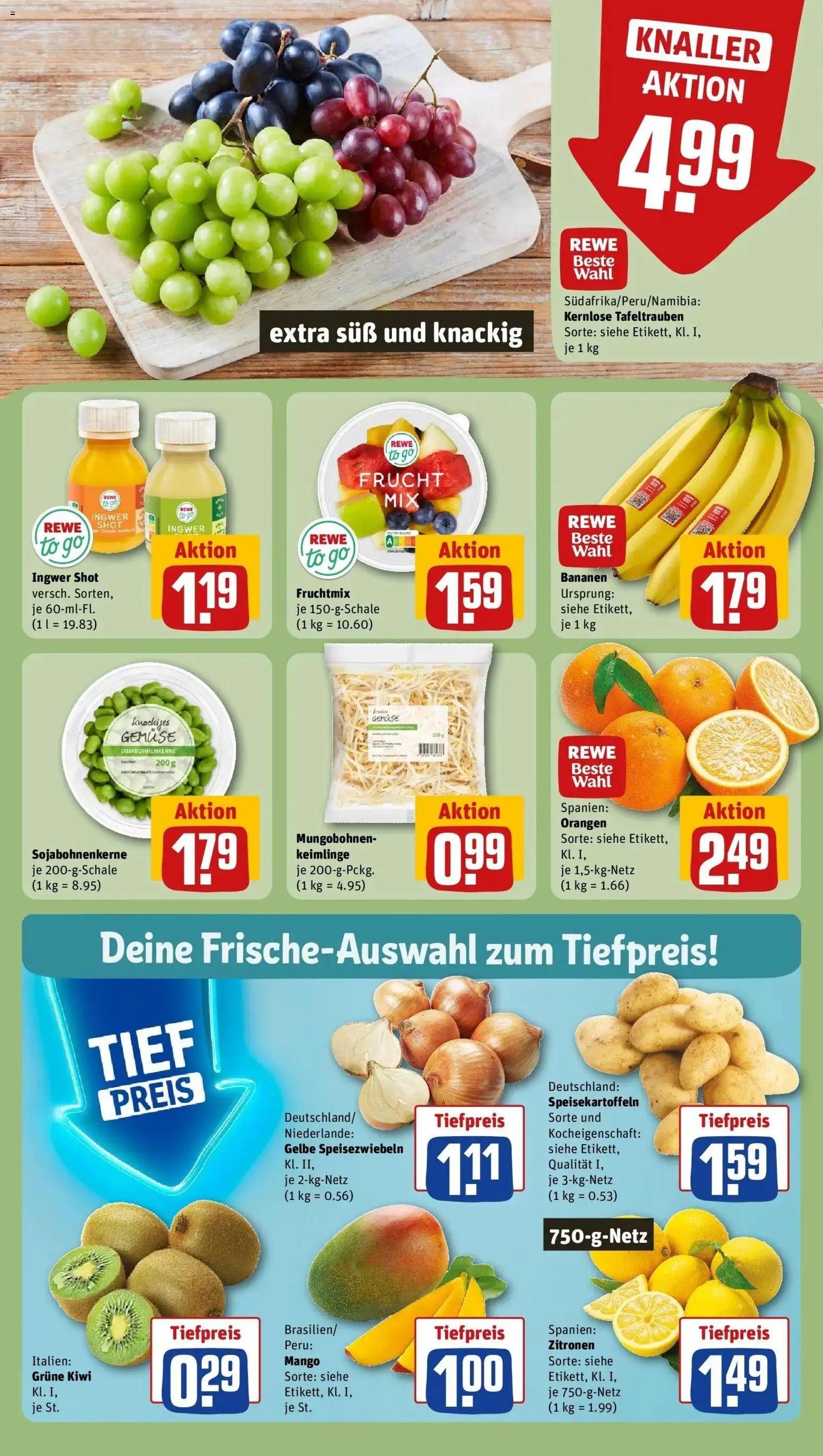 Rewe Prospekt Oerlinghausen	 – gültig ab 15.03.2026 | Seite: 8 | Produkte: Orangen, Gemüse, Kiwi, Zitronen