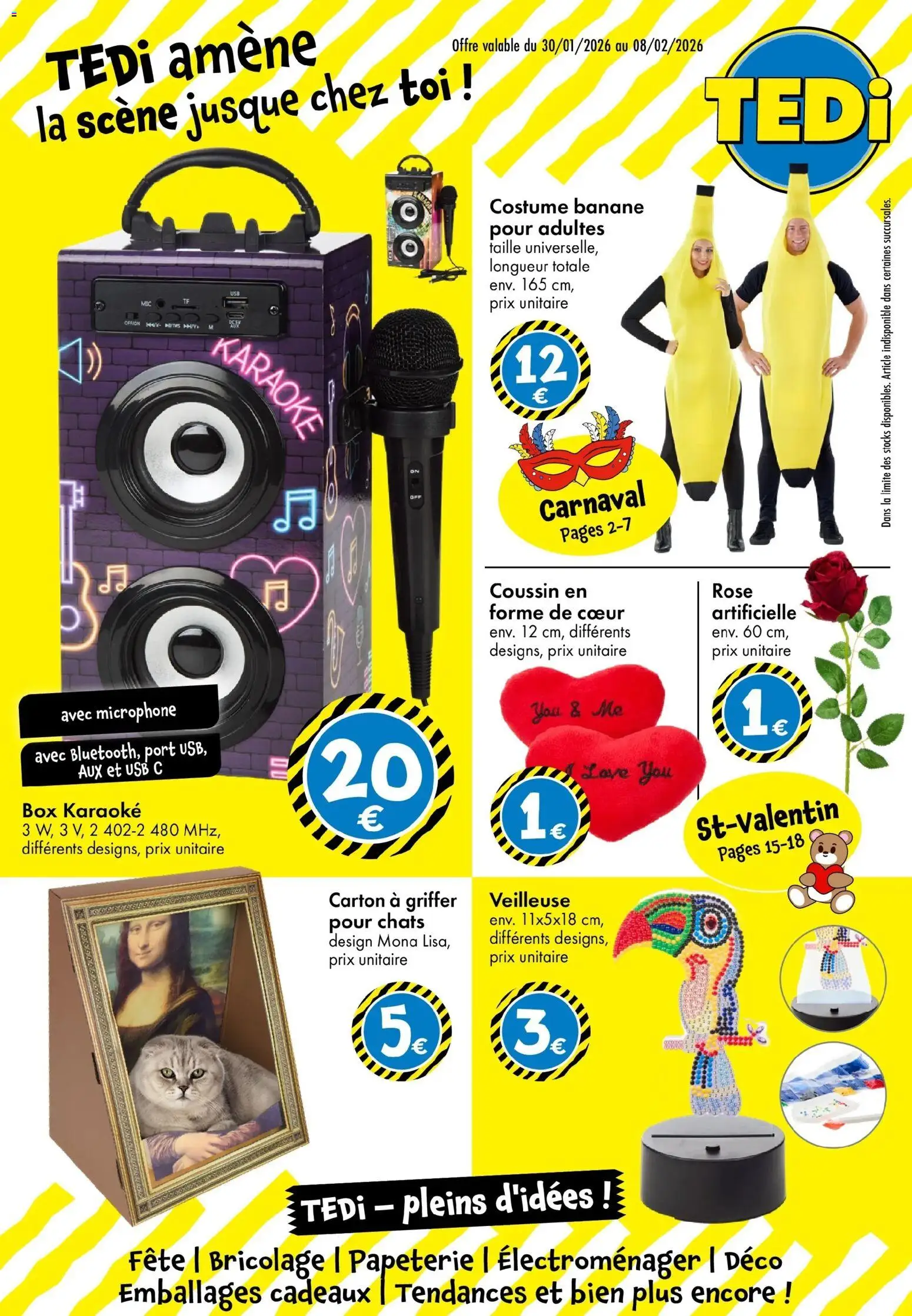 {H1} | Page: 1 | Produits: Microphone, USB, Banane, Costume