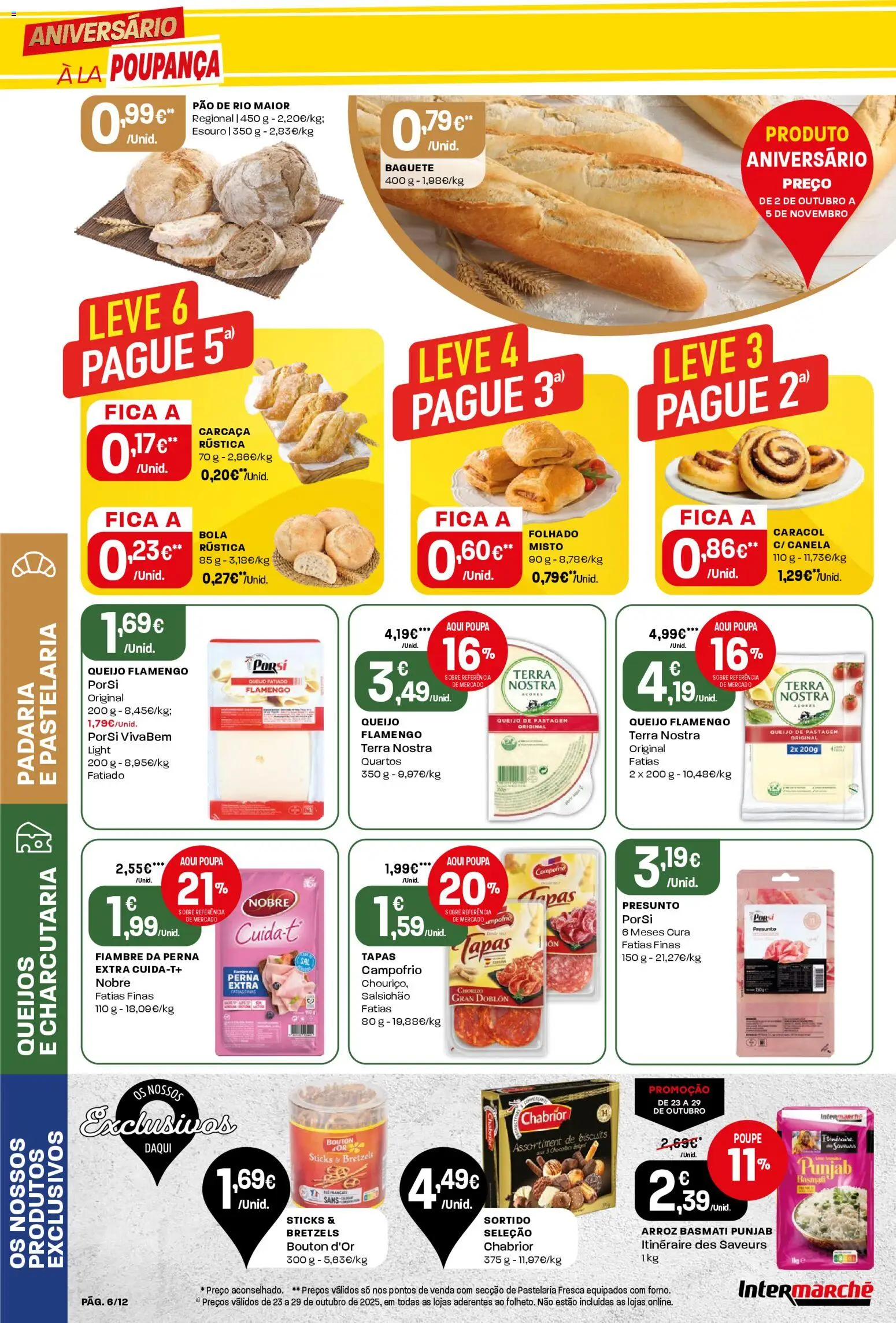 Intermarché Folheto Mini │ válido de 23.10.2025 | Página: 6 | Produtos: Padaria, Canela, Pão, Arroz