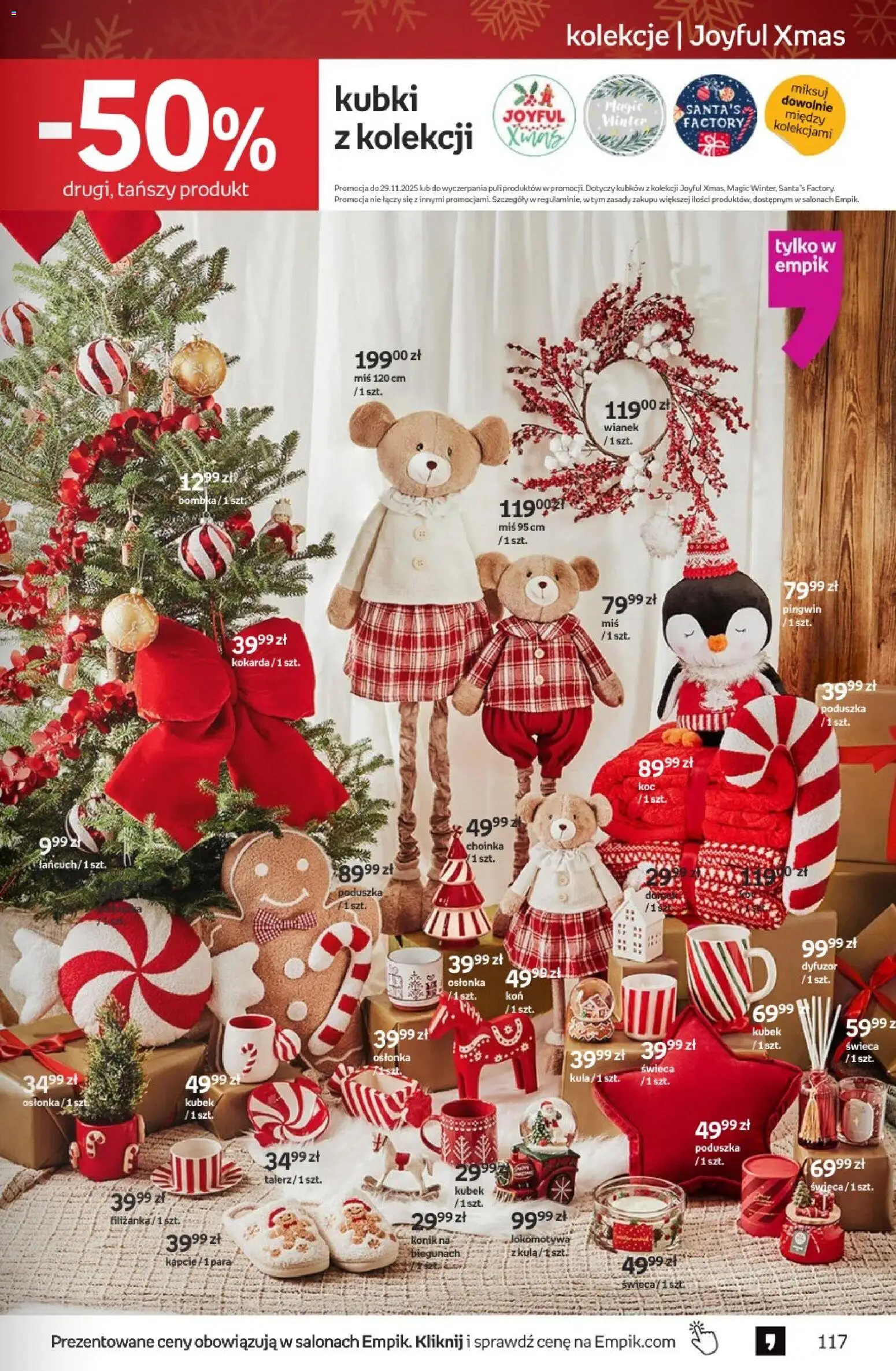 Empik promocje - Tom kultury Zabawki od 12.11.2025 | Strona: 23 | Produkty: Kapcie, Choinka, Poduszka