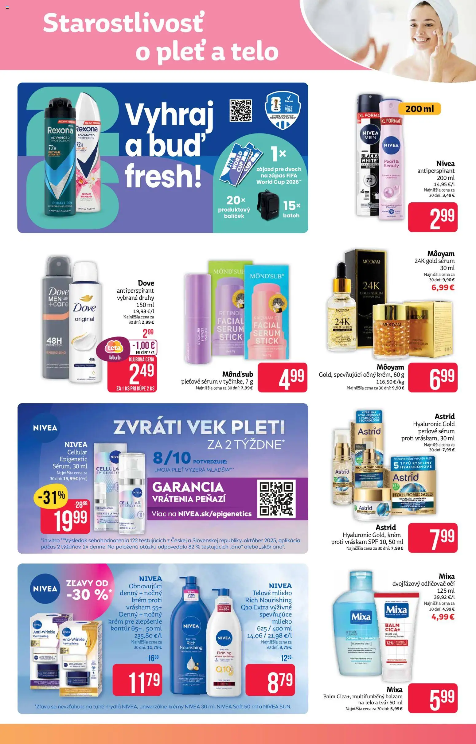 Nové Teta drogerie akcie – leták je platný od 16.03.2026 | Strana: 5 | Produkty: Nivea, Antiperspirant, Krém, Batoh