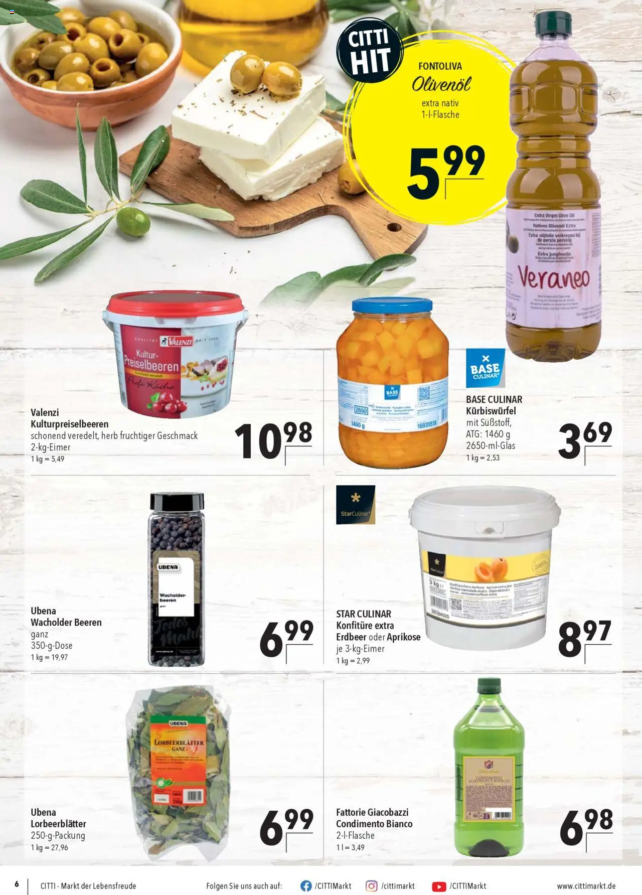 CITTI Markt Aktuelle Angebote für Profis – gültig ab 08.10.2025 | Seite: 6 | Produkte: Olivenol