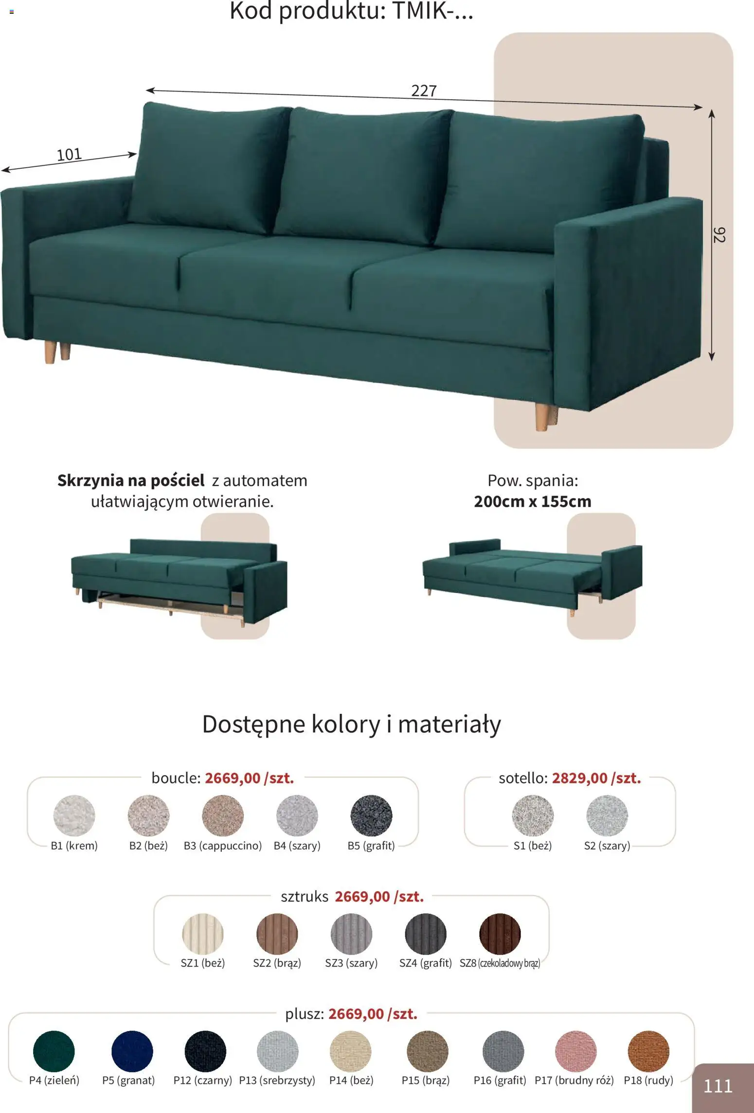 Bodzio Katalog od 01.04.2026 | Strona: 111 | Produkty: Pościel, Cappuccino, Krem