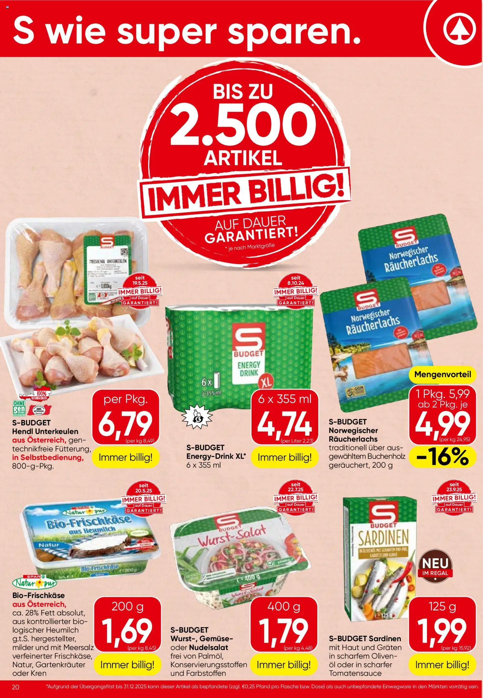 Spar Flugblatt - Vorarlberg gültig ab 06.11.2025 | Seite: 20 | Produkte: Gemüse, Szeder, Regal, Öl