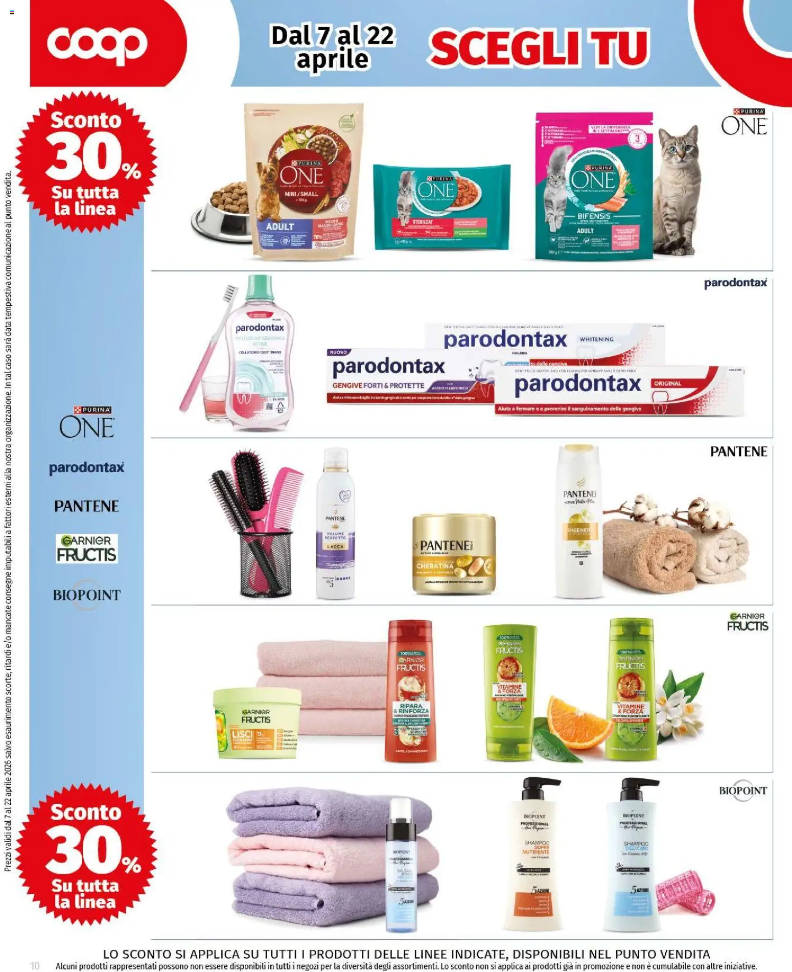 Volantino COOP del 07.04.2026 | Pagina: 10 | Prodotti: Shampoo, Lacca, Collutorio, Data