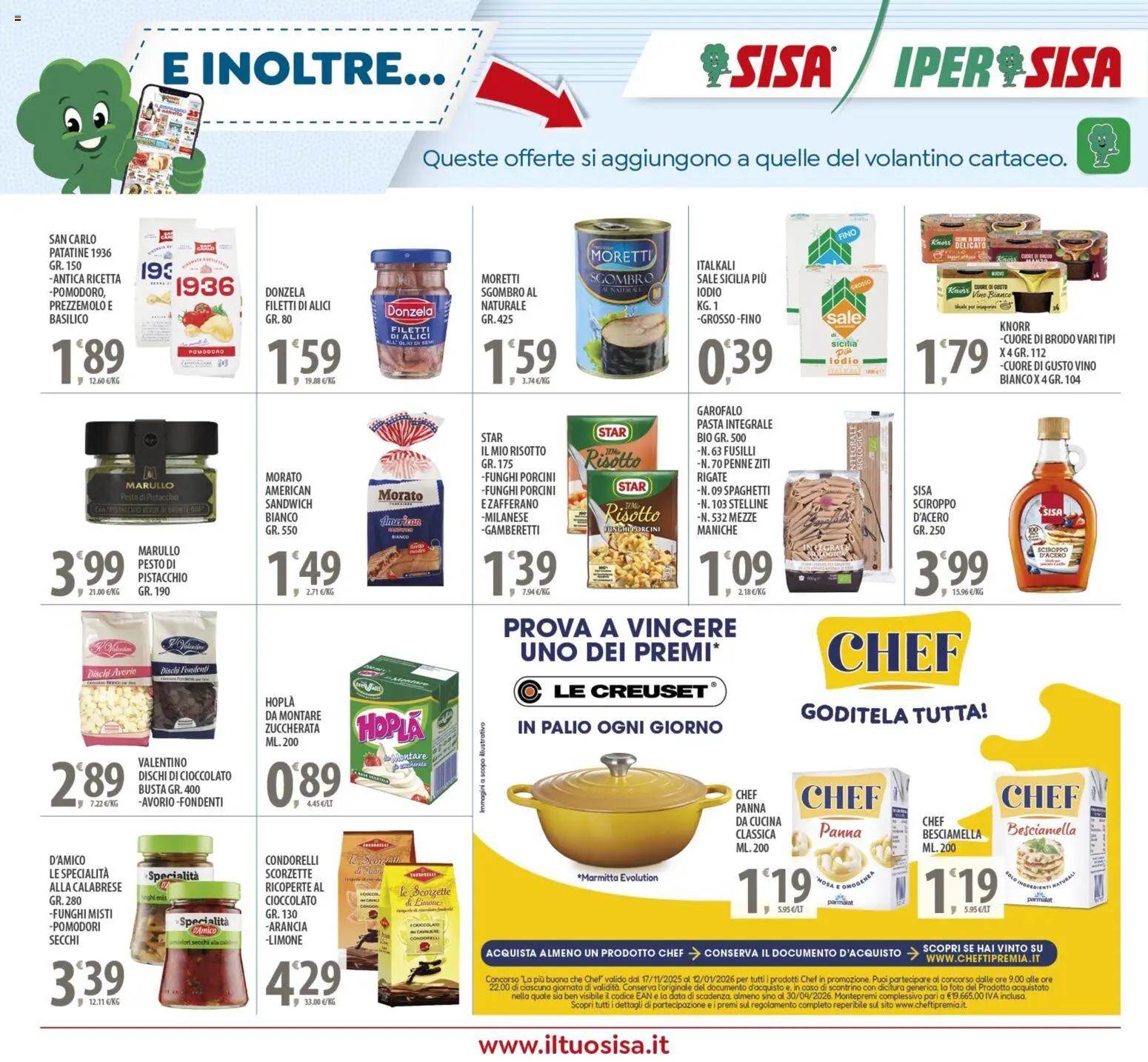 Volantino SISA del 05.12.2025 | Pagina: 18 | Prodotti: Cioccolato, Panna, Prezzemolo, Alici
