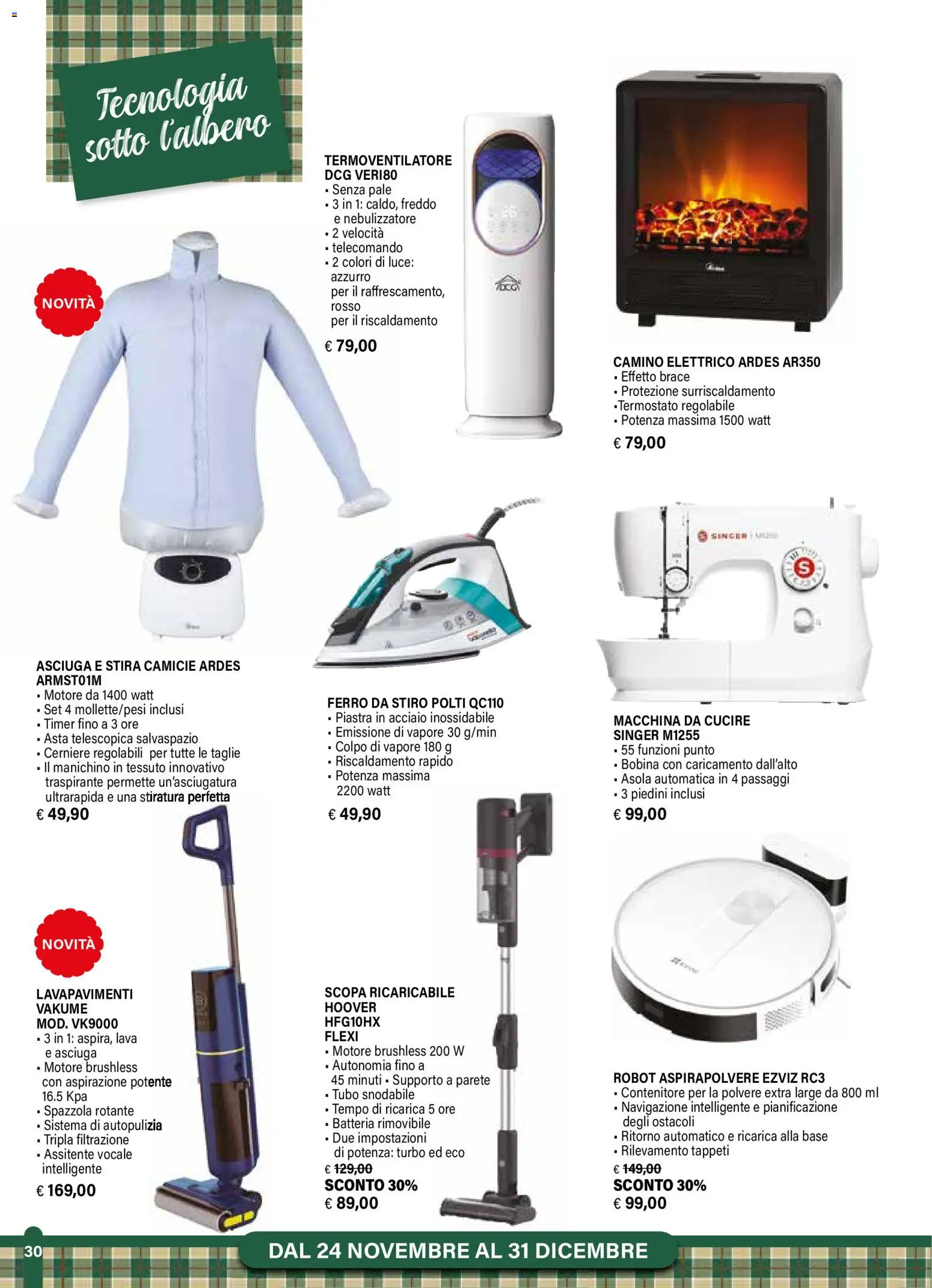 Volantino Il Gigante del 24.11.2025 | Pagina: 30 | Prodotti: Telecomando, Aspirapolvere, Robot, Macchina da cucire