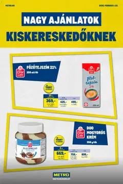 Metro - Nagy Ajánlatok Kiskereskedőknek - amely érvényes a következő dátumtól: 01.02.2026