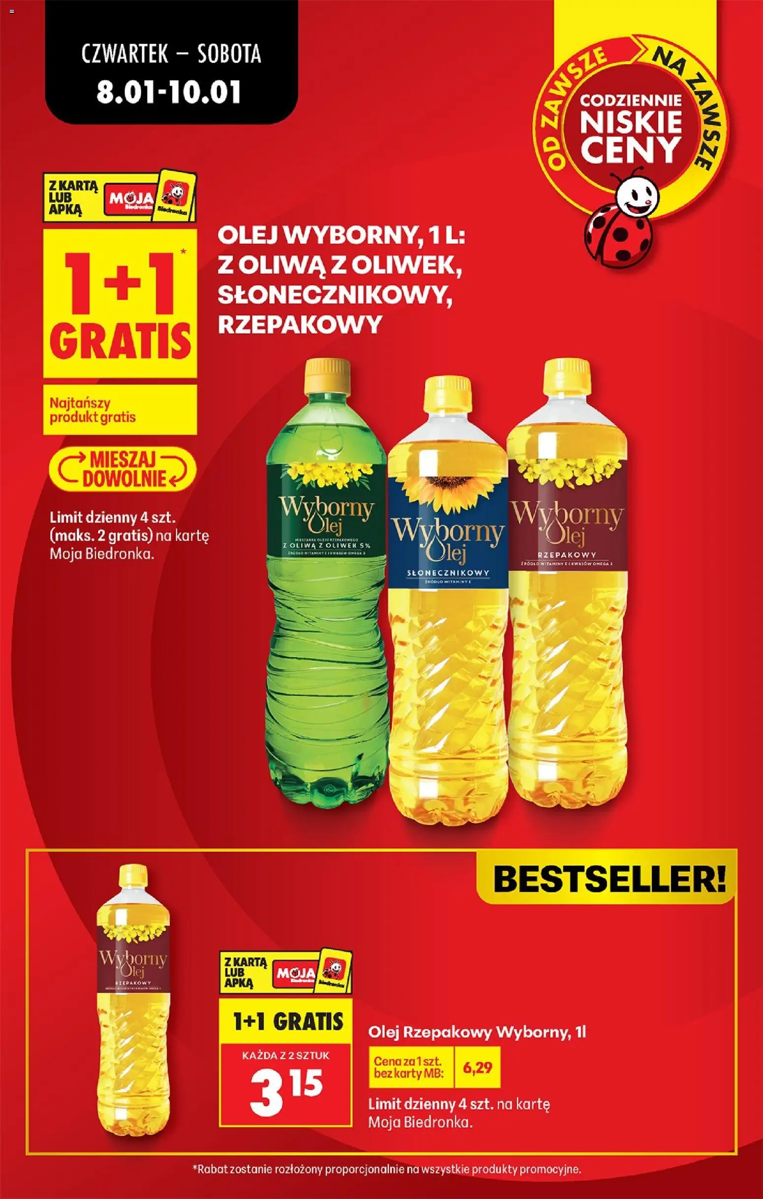 Biedronka gazetka - Oferta w tym tygodniu od 08.01.2026 | Strona: 9 | Produkty: Karta, Olej rzepakowy, Oliwa z oliwek, Olej