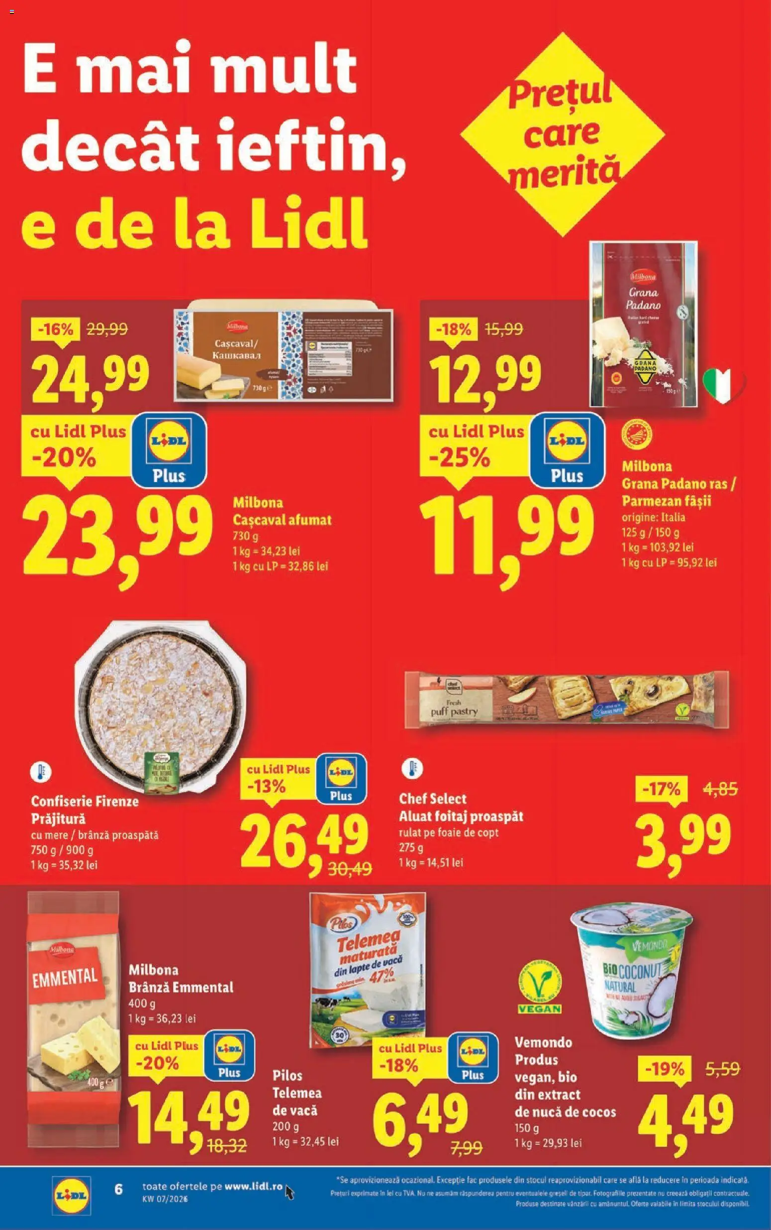 Noul catalog Lidl – valabil de la 09.02.2026 | Pagină: 6 | Produse: Aluat, Prăjitură, Mere, Parmezan