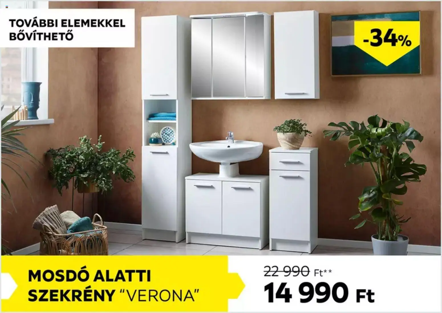 Möbelix akciós ujság - amely érvényes a következő dátumtól: 02.04.2026 | Oldal: 9 | Termékek: Mosdó, Szekrény