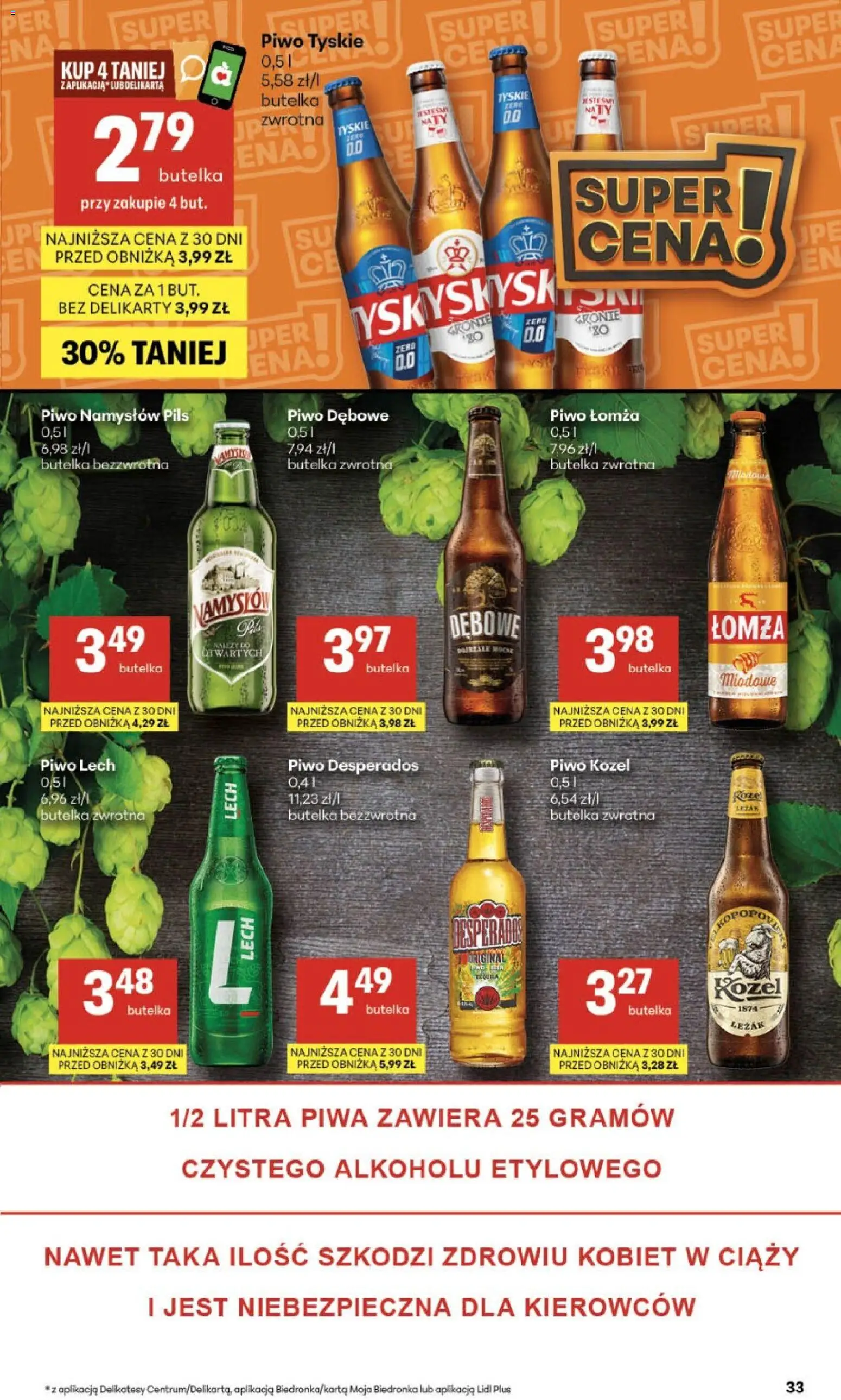Delikatesy Centrum Gazetka - Sklepy Własne od 19.02.2026 | Strona: 33 | Produkty: Leżak, Delikatesy, Piwo Desperados, Piwo