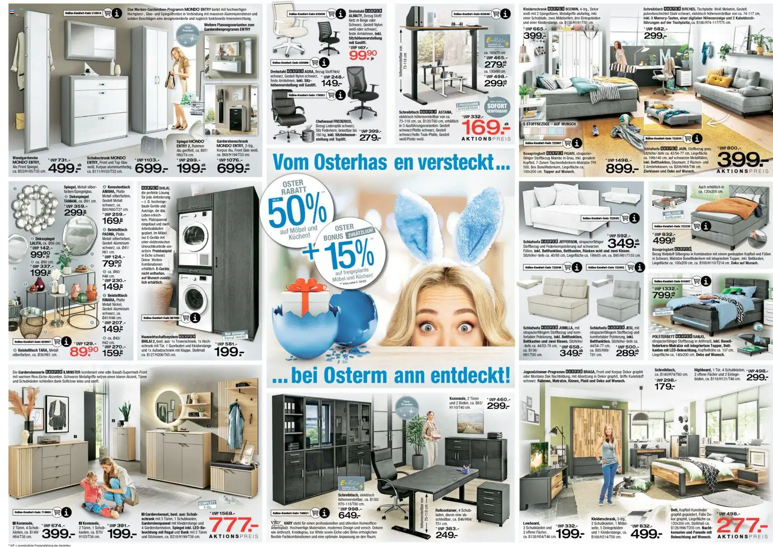 Ostermann Prospekt 	 – gültig ab 28.03.2026 | Seite: 8 | Produkte: Boxspringbett, Topper, Spiegel, Chefsessel