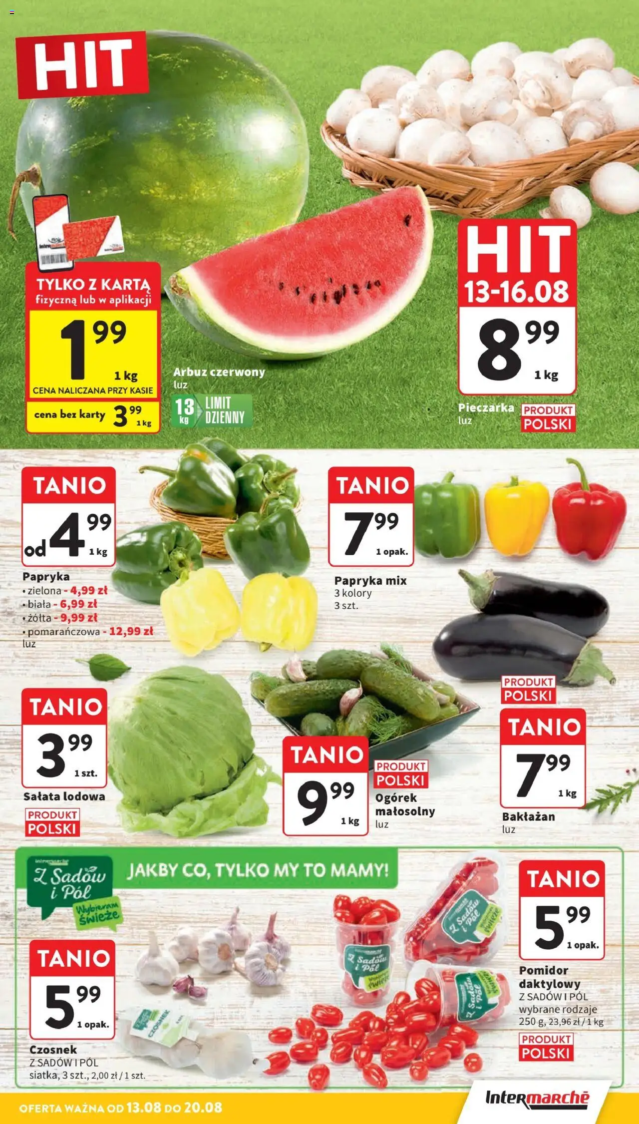 Intermarche Gazetka od 13.08.2025 | Strona: 11 | Produkty: Czosnek, Bakłażan, Karta, Papryka