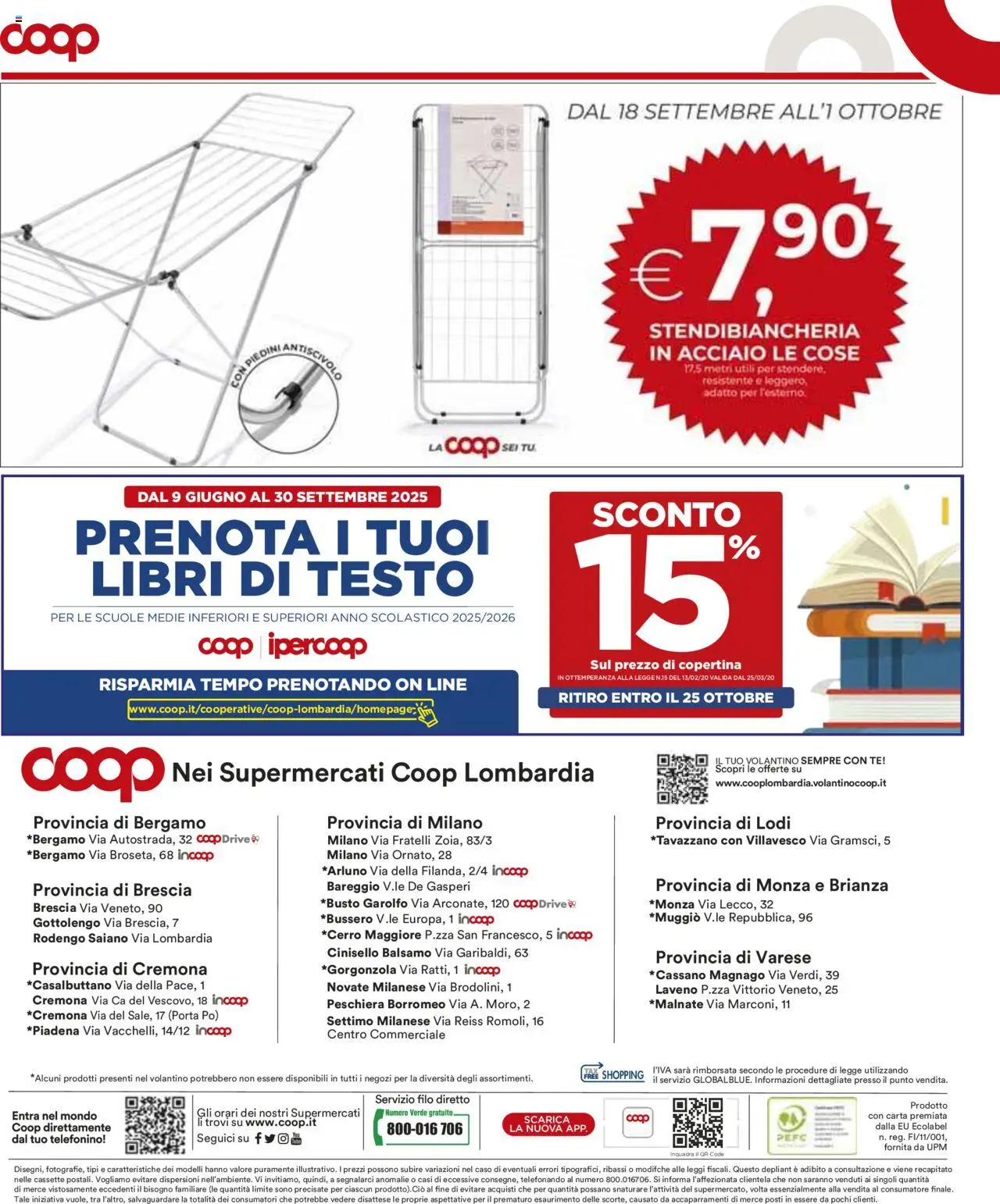 Volantino COOP del 18.09.2025 | Pagina: 20 | Prodotti: Balsamo, Tè, Stendibiancheria