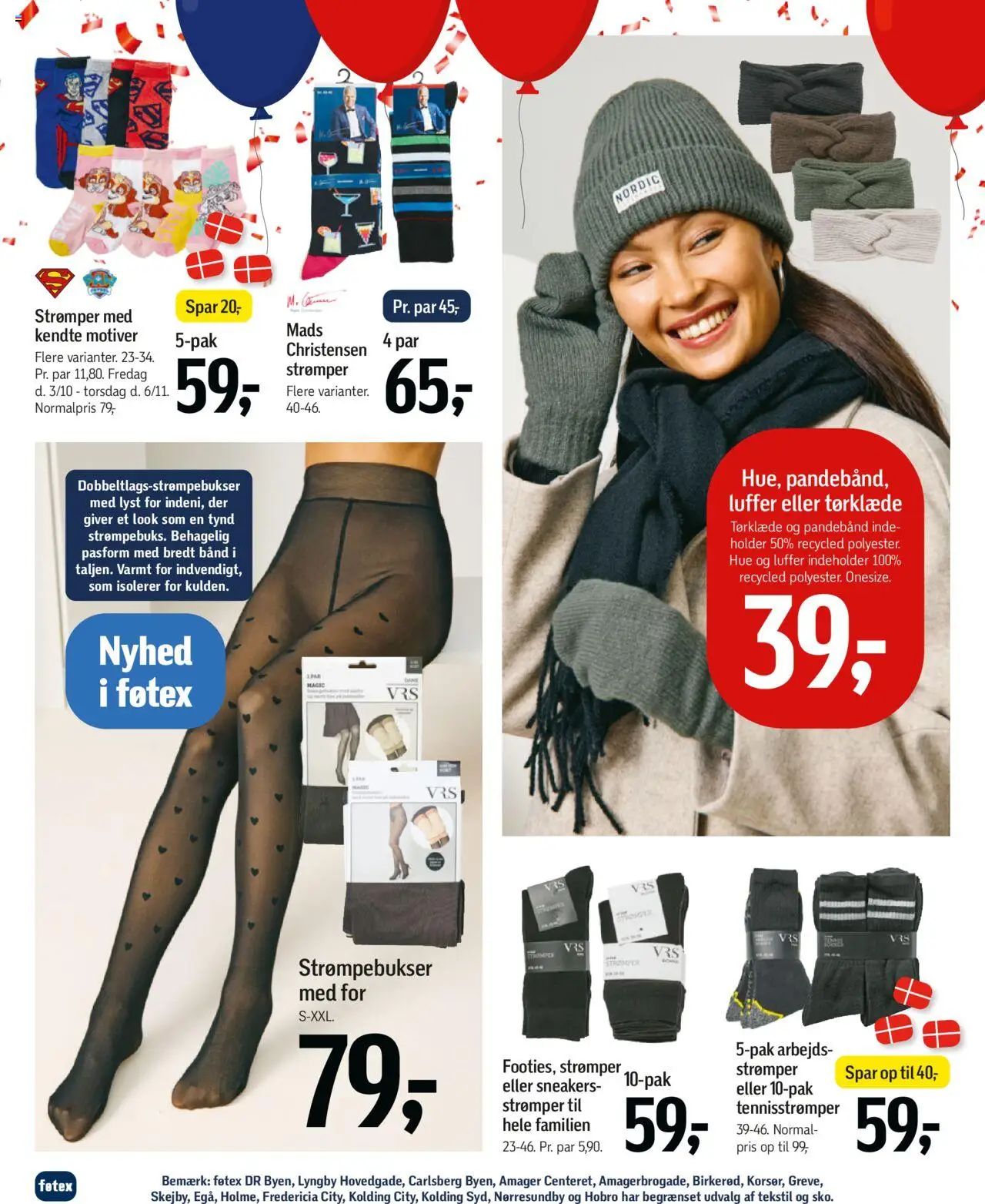 Føtex tilbudsavis – gyldig fra 03.10.2025 | Side: 76 | Produkter: Sneakers, Hue, Strømpebukser, Søm