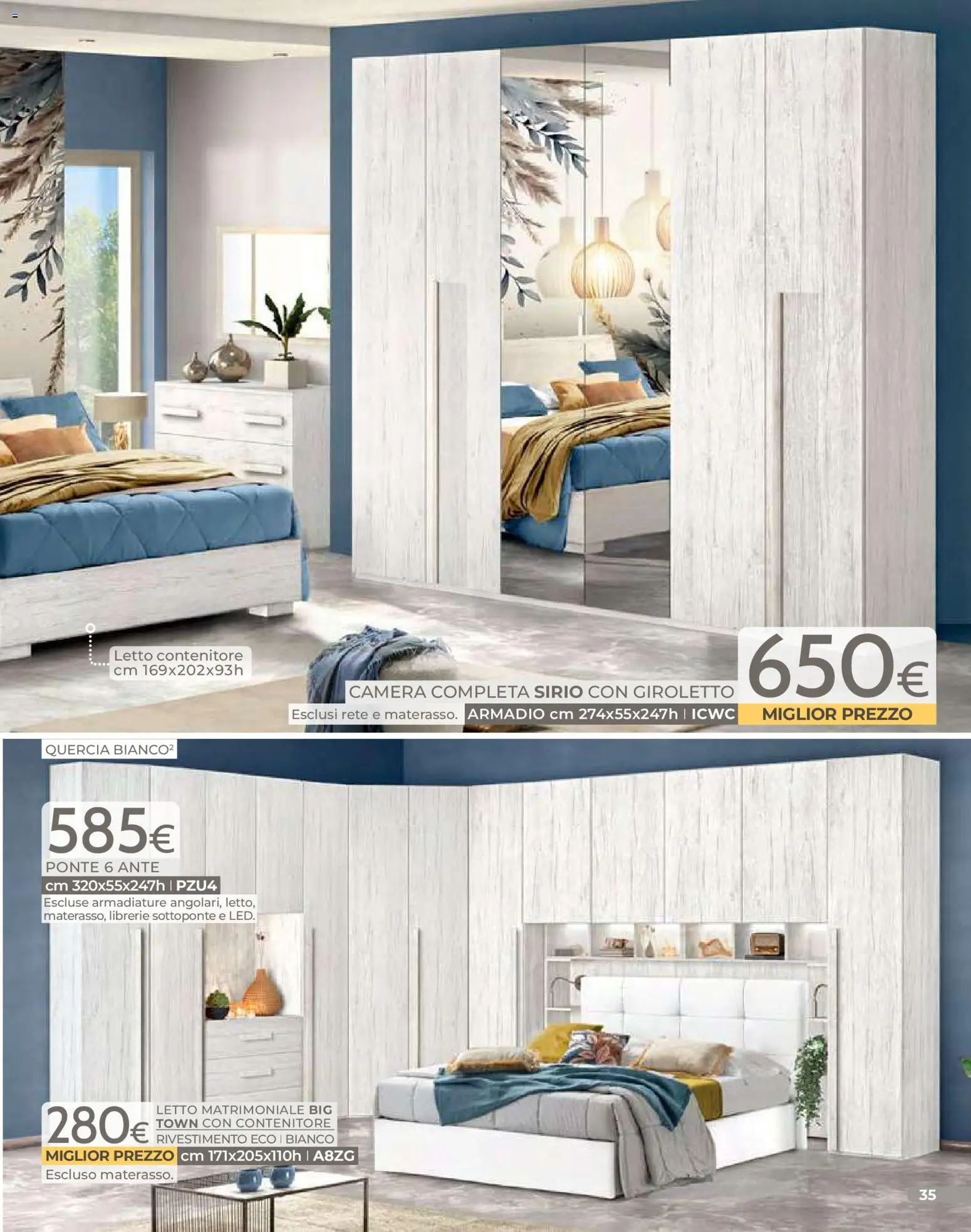 Volantino Mondo Convenienza del 01.01.2026 | Pagina: 37 | Prodotti: Letto contenitore, Letto, Materasso, Armadio