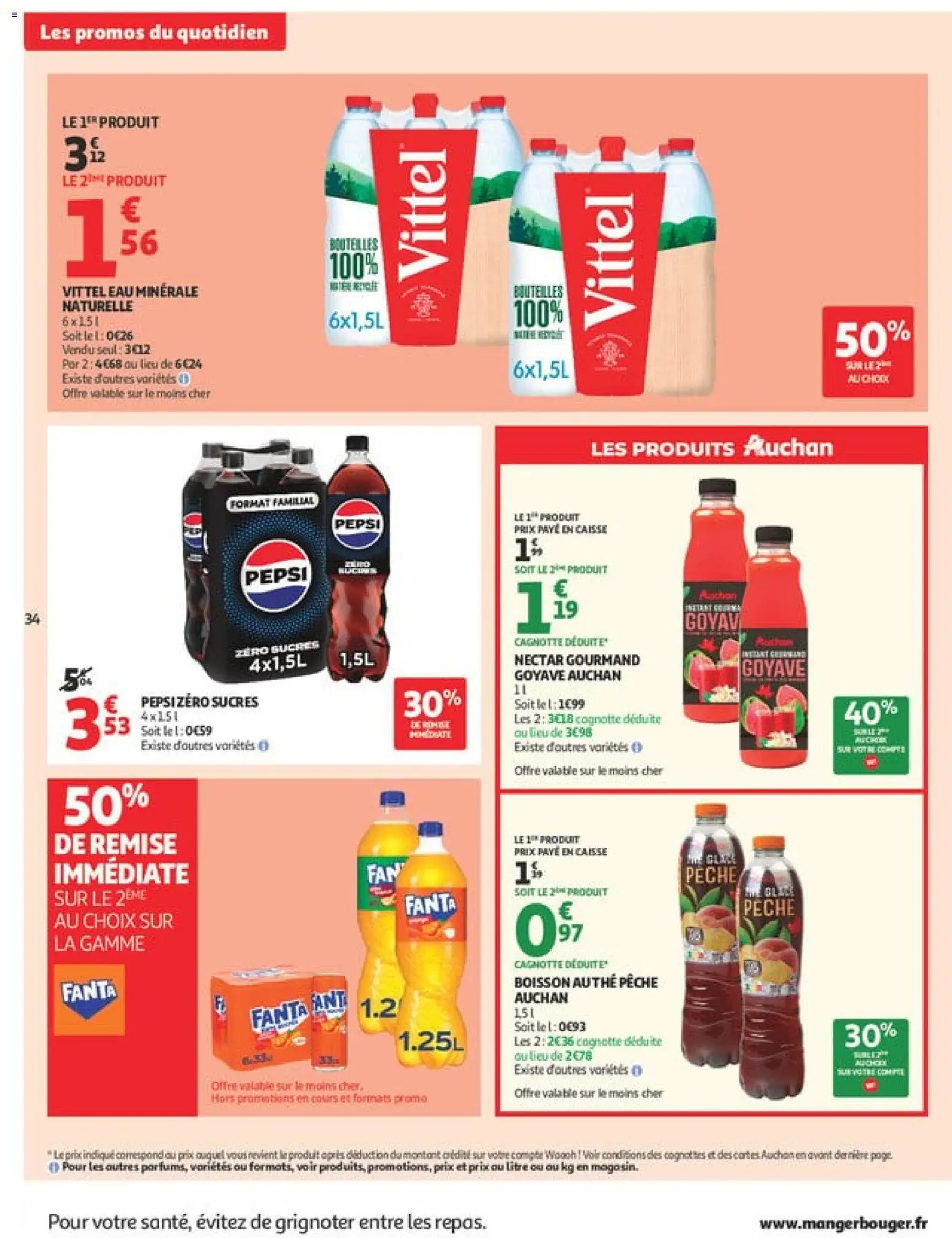 {H1} | Page: 34 | Produits: Eau minérale, Goyave, Pêche, Eau minérale naturelle